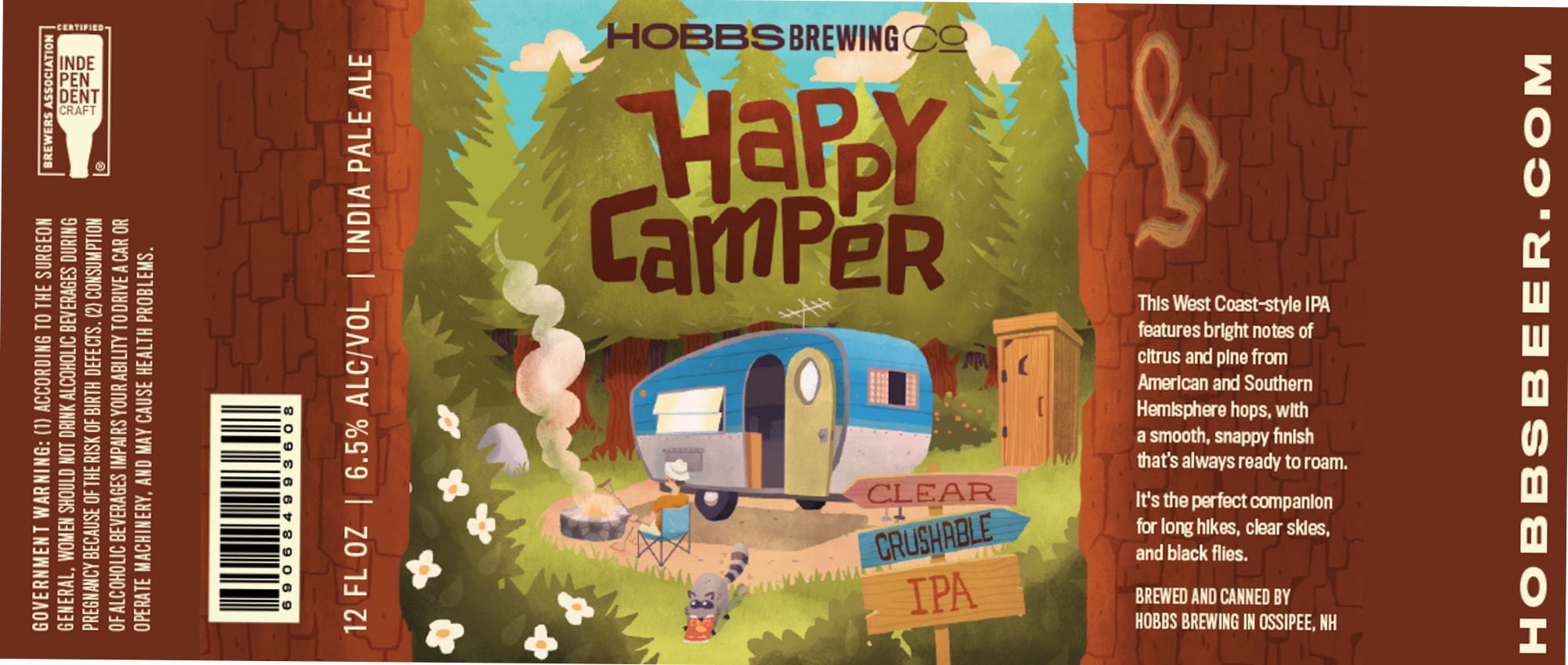Happy Camper by Hobbs Brewing Co - beer label