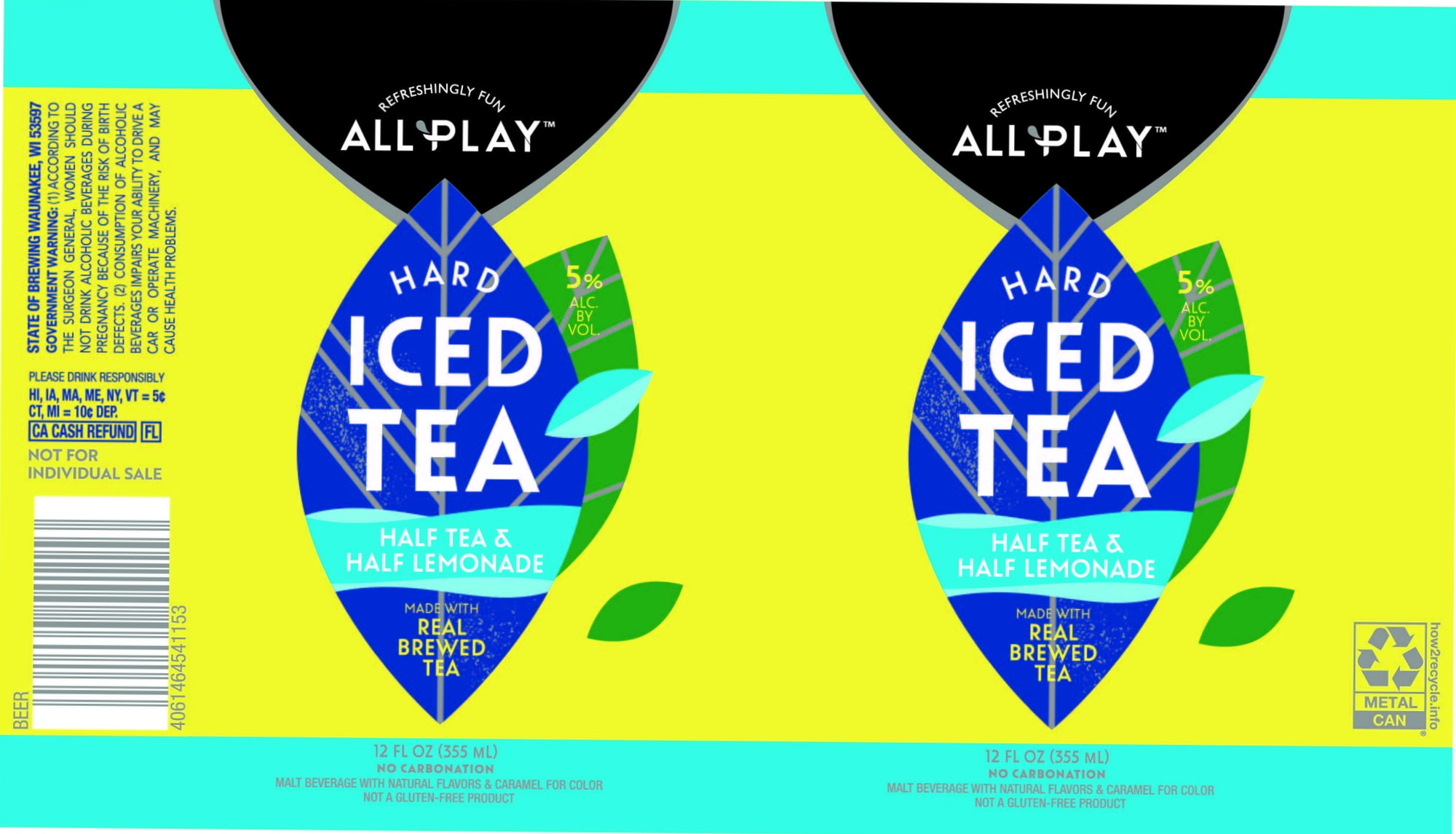 Hard Iced Tea by All Play - beer label