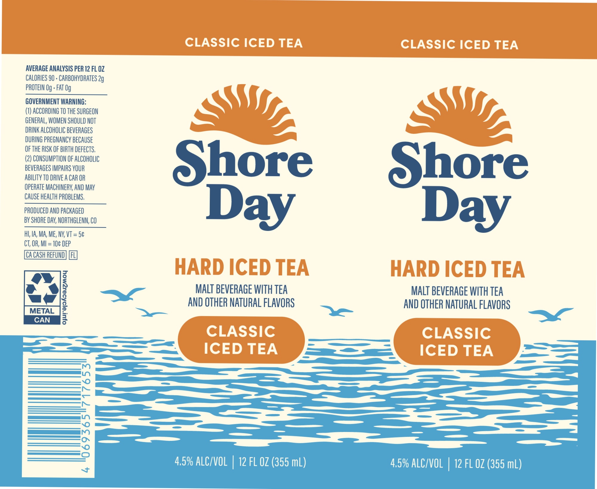 Hard Iced Tea by Shore Day - beer label