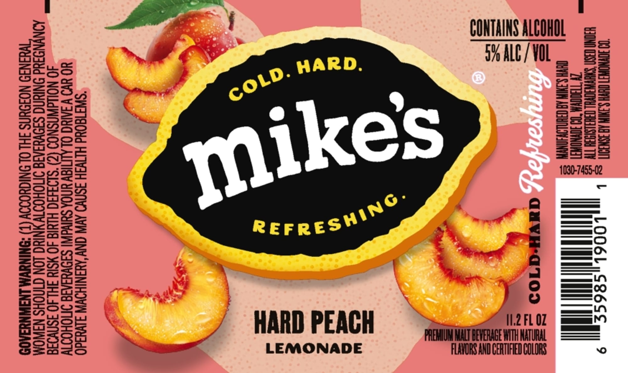 Hard Peach Lemonade by Mike's Hard Lemonade Co. - beer label