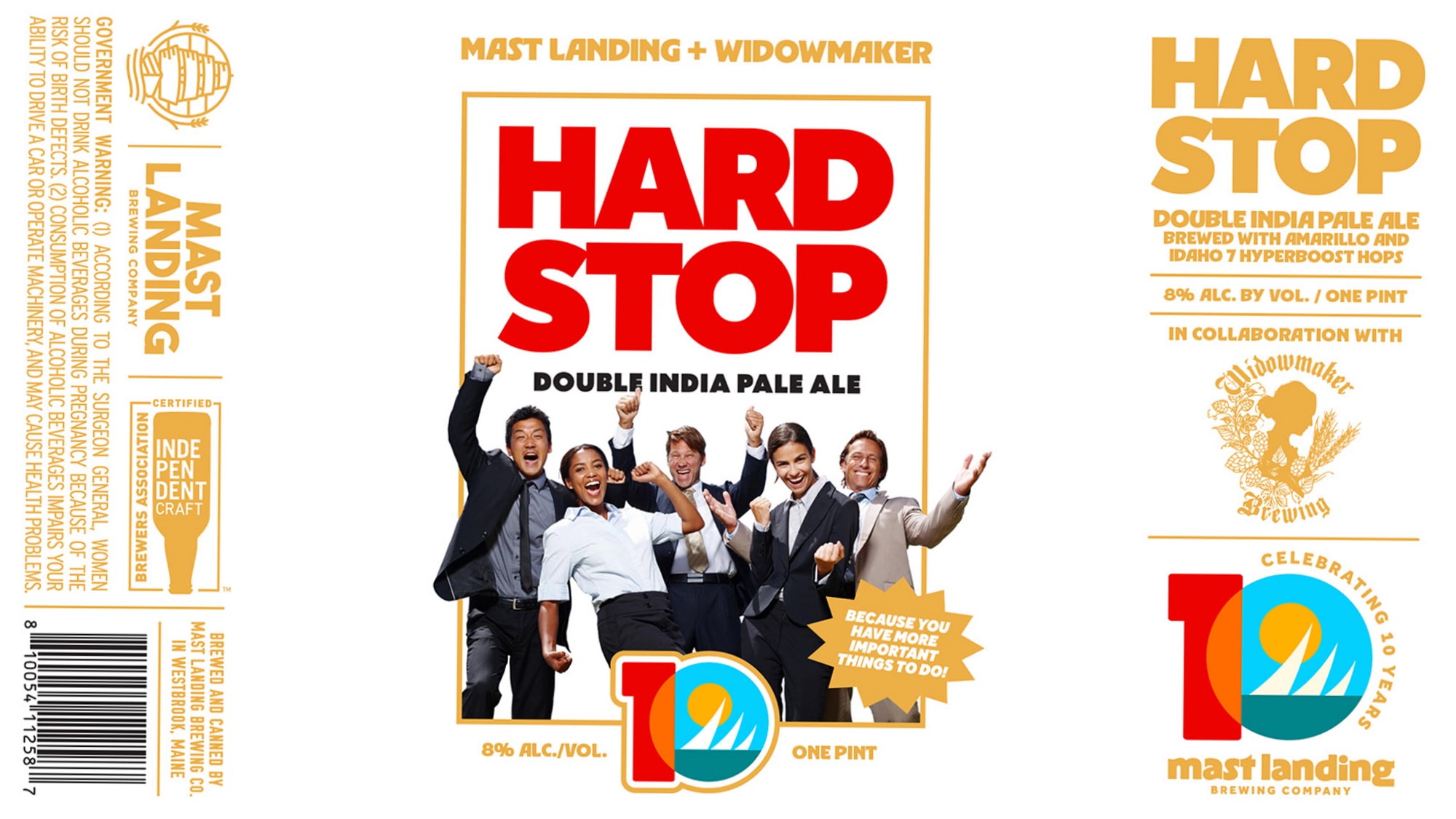 Hard Stop by Mast Landing Brewing Company - beer label