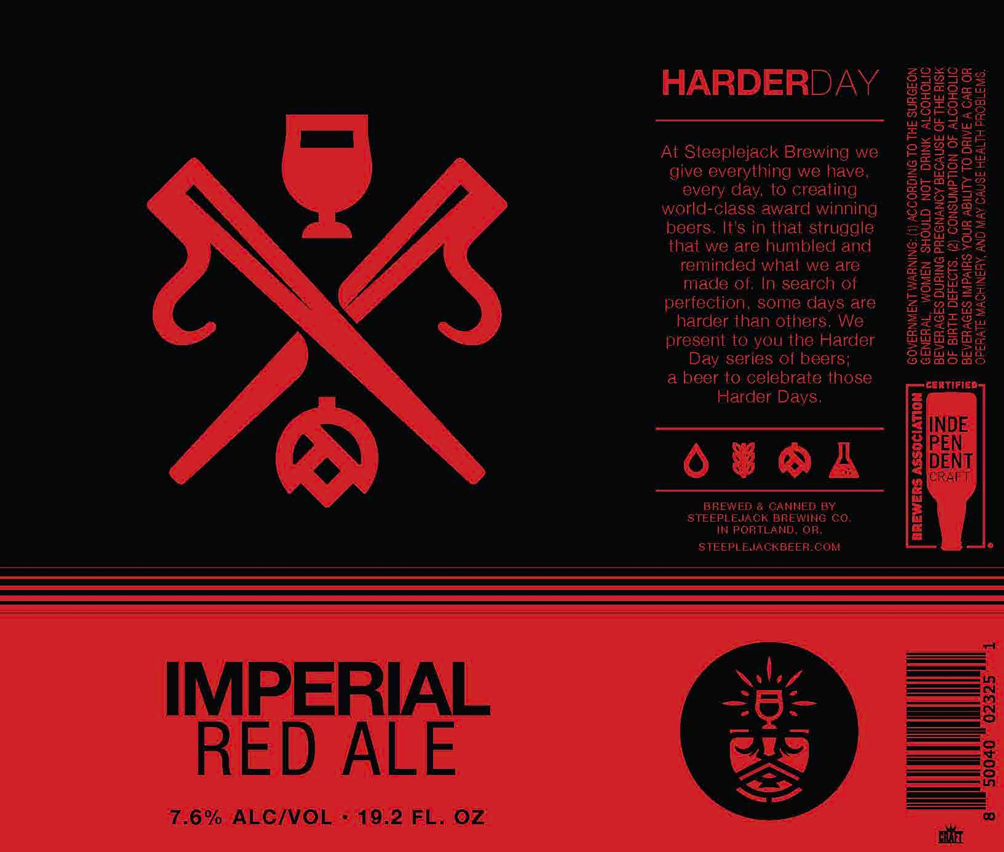 Harder Day by Steeplejack Brewing - beer label