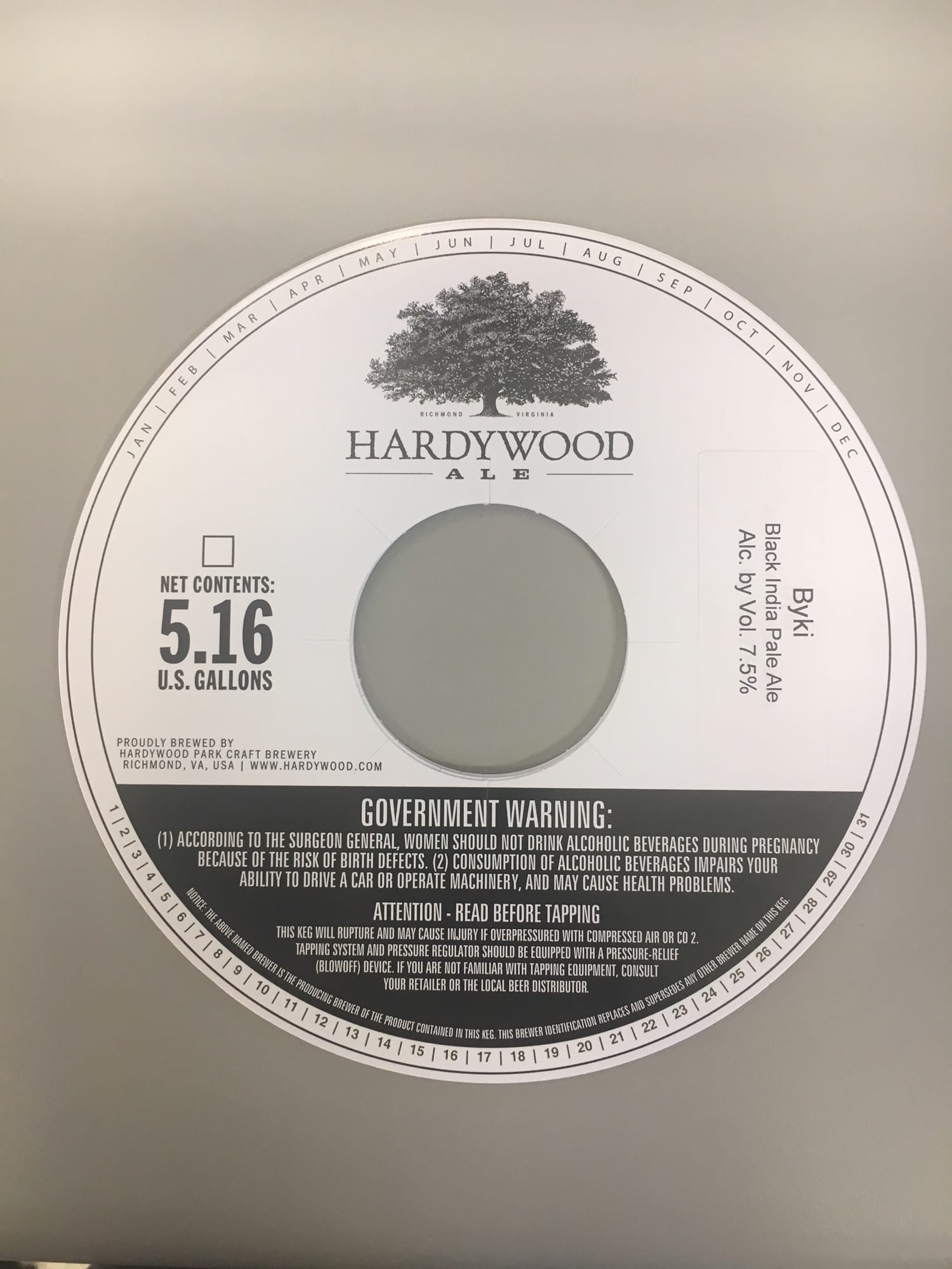 Byki by Hardywood Park Craft Brewery - beer label