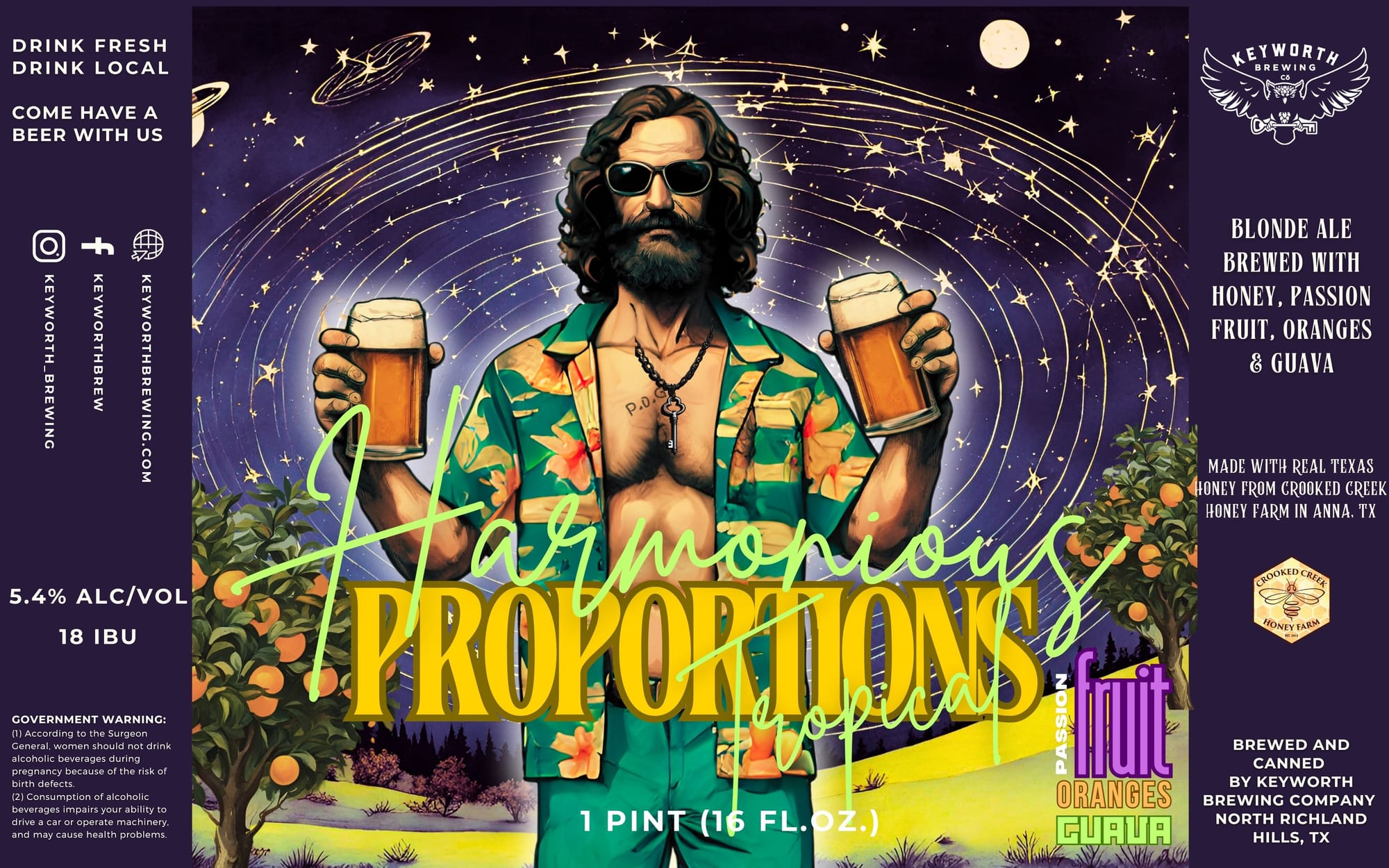 Harmonies & Proportions by Keyworth Brewing Company - beer label