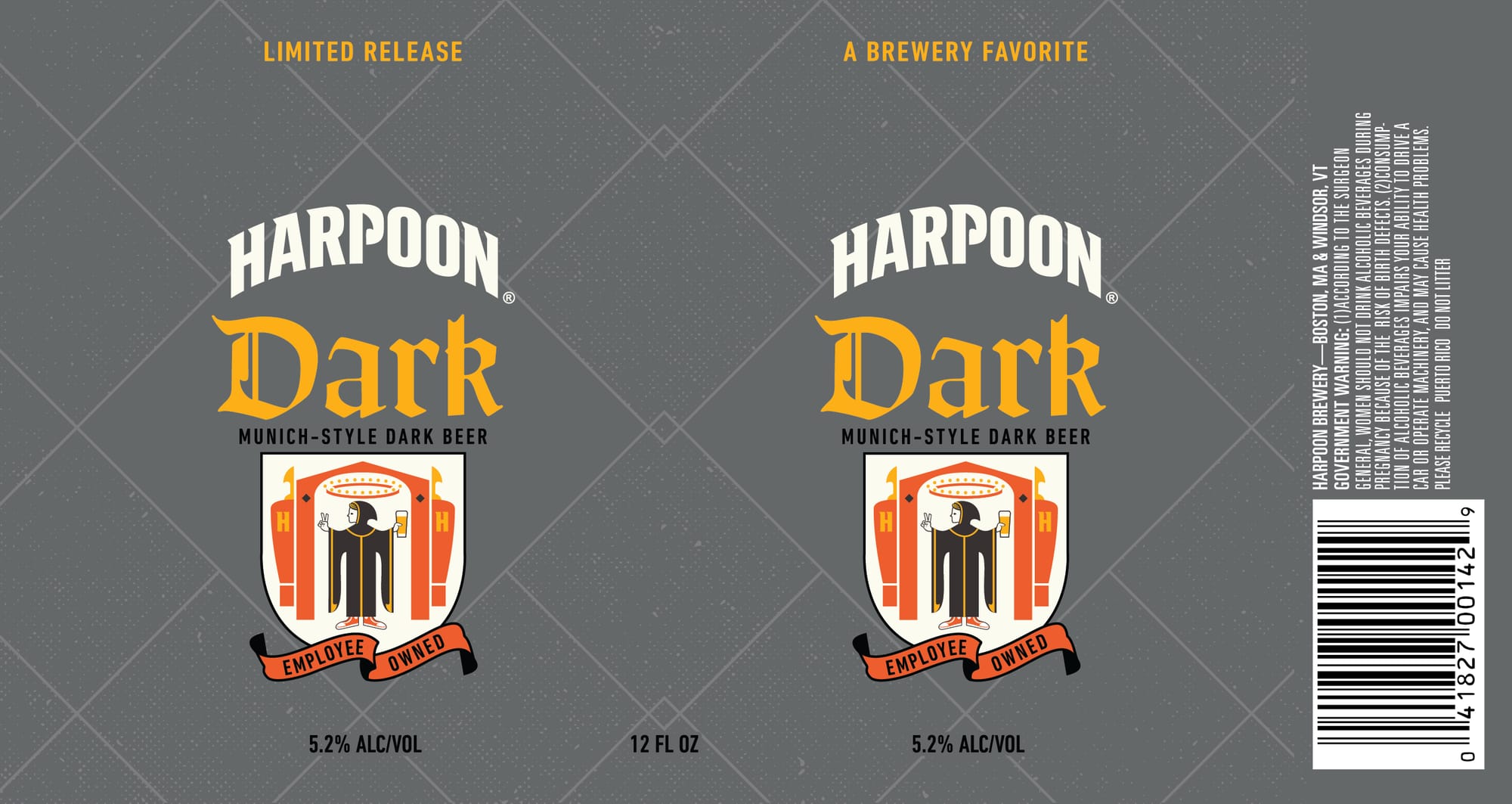 Harpoon Dark by Harpoon Brewery - beer label