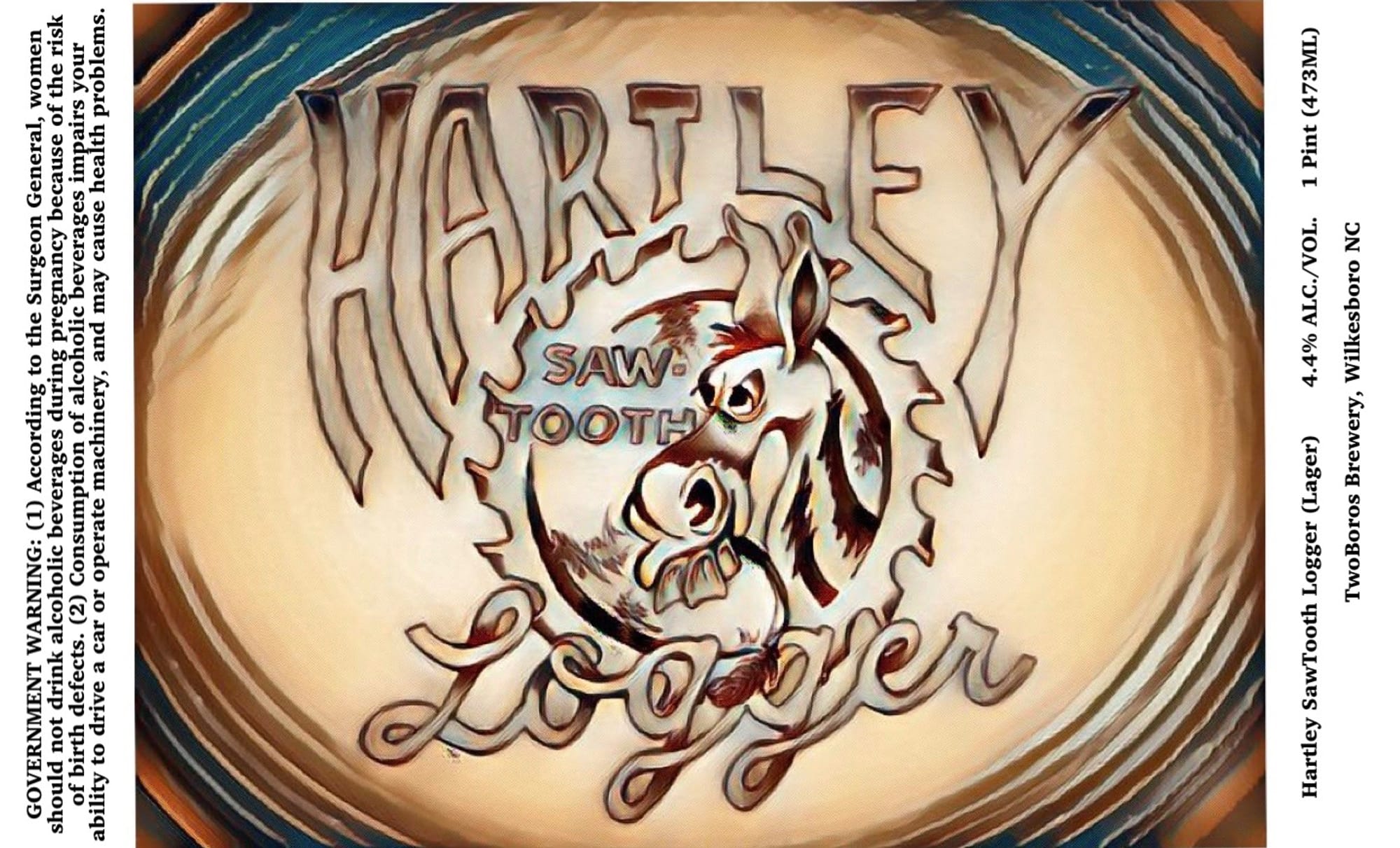 Hartley Logger by TwoBoros Brewing - beer label