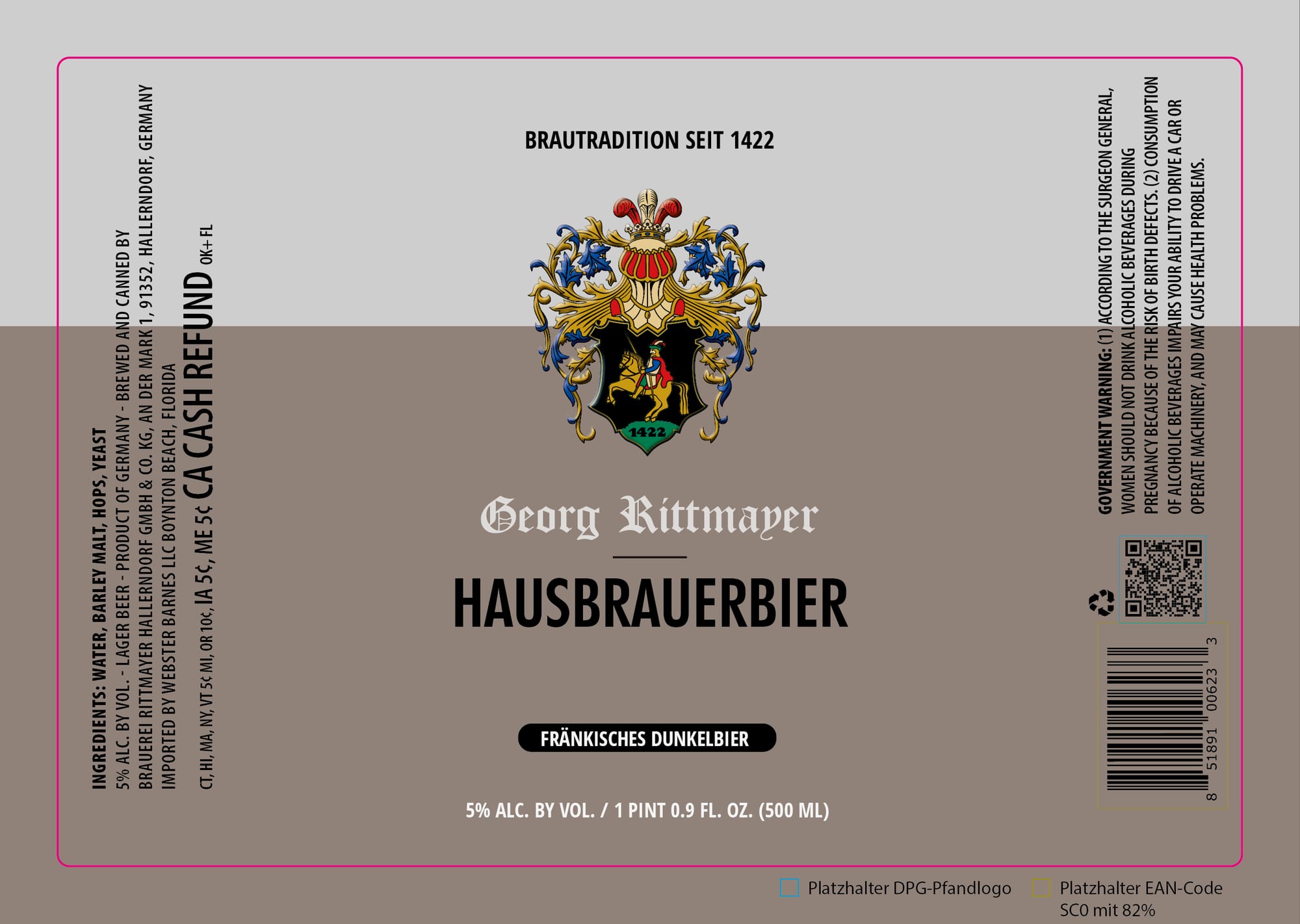 Hausbrauerbier by Georg Kittmayer - beer label