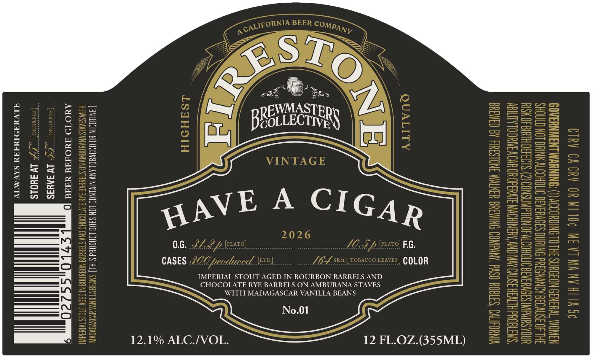 Have a Cigar by Firestone Walker - beer label