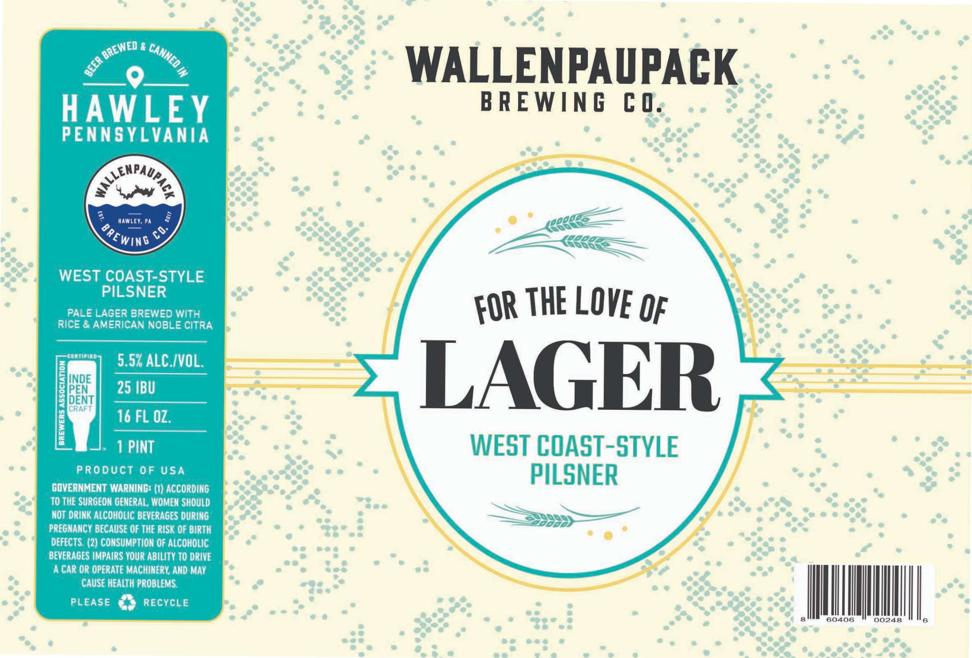 Hawley Pilsner by Wallenpaupack Brewing Co. - beer label