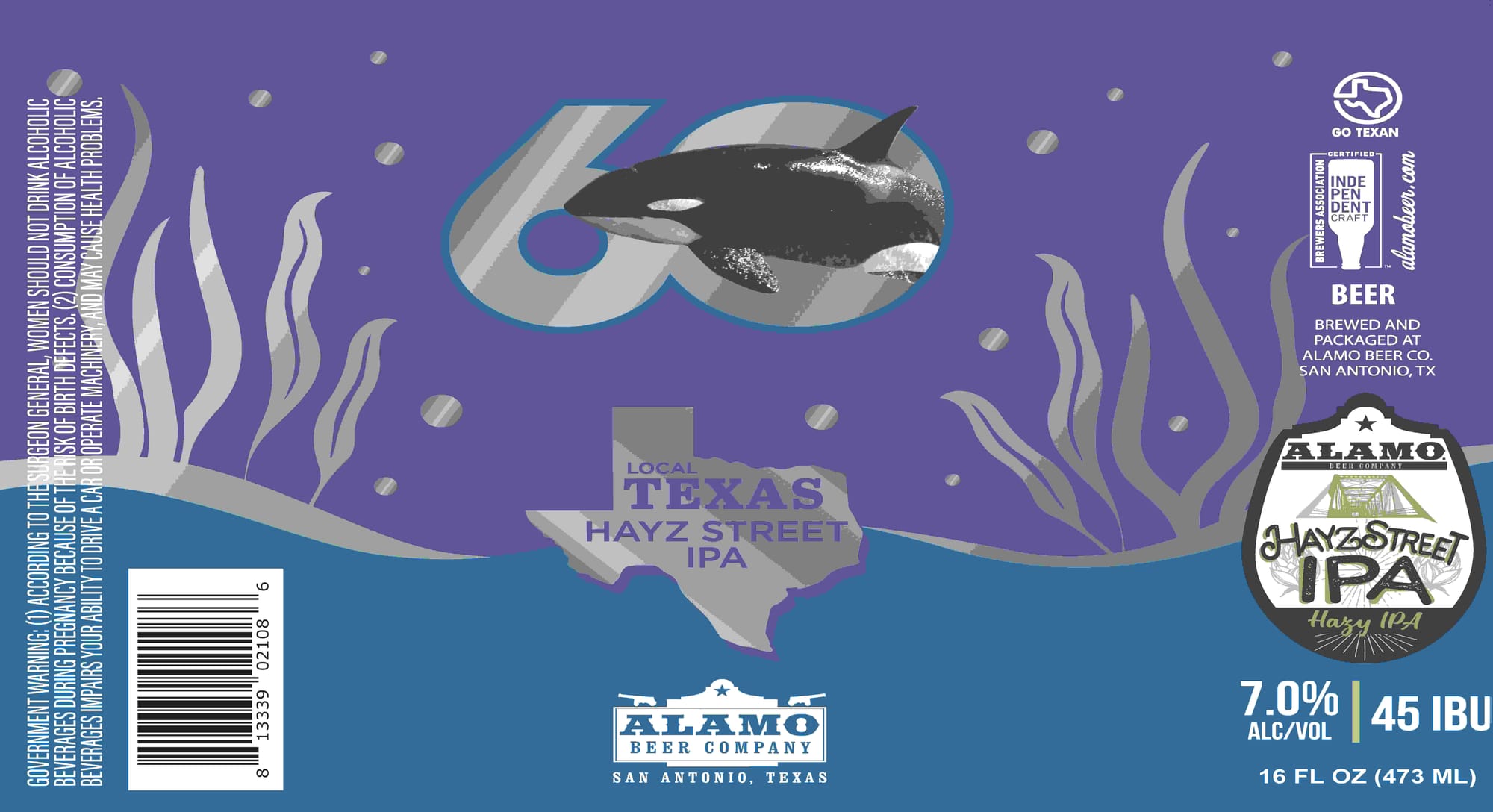 Hayzstreet IPA by Alamo Beer Company - beer label