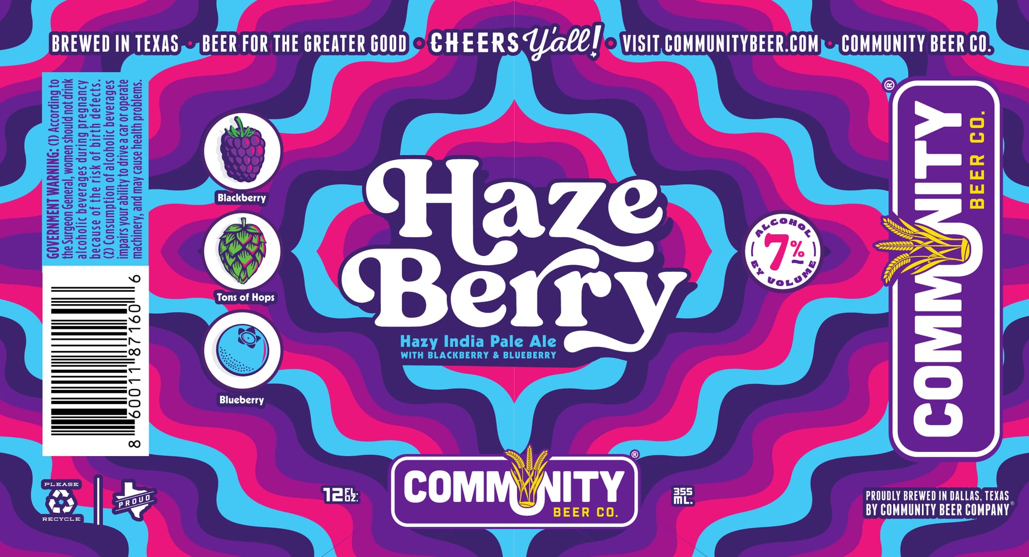 Haze Berry by Community Beer Co. - beer label