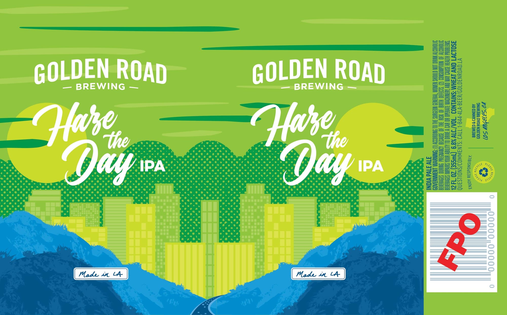 Haze the Day IPA by Golden Road Brewing - beer label