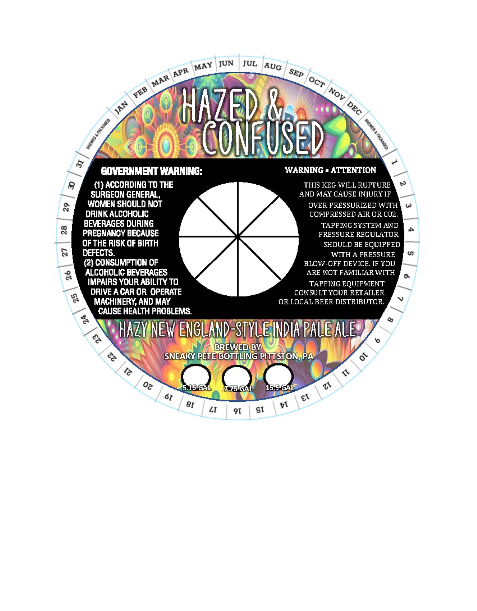 Hazed & Confused by Sneaky Pete Bottling - beer label