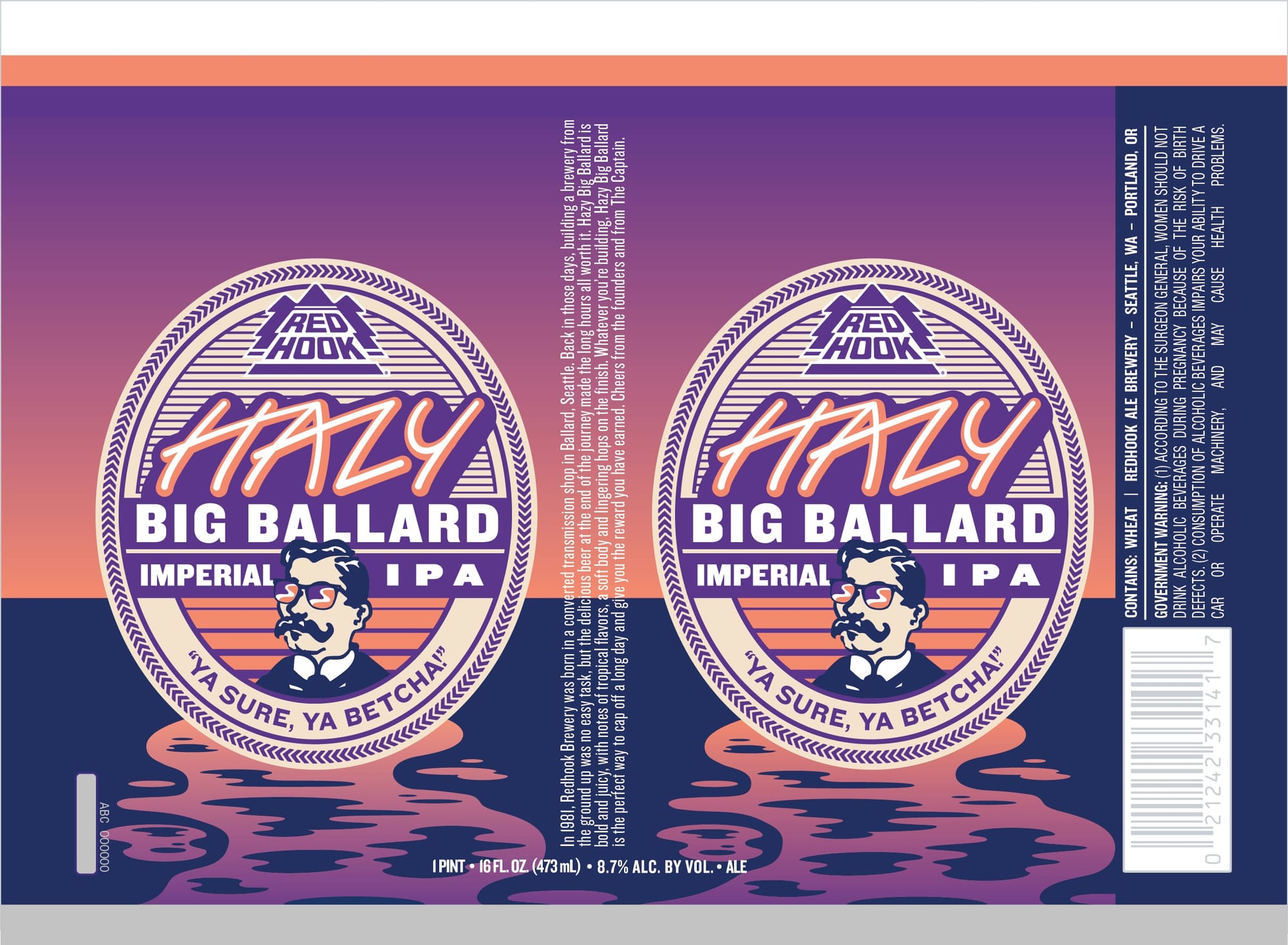 Hazy Big Ballard by Redhook Brewery - beer label