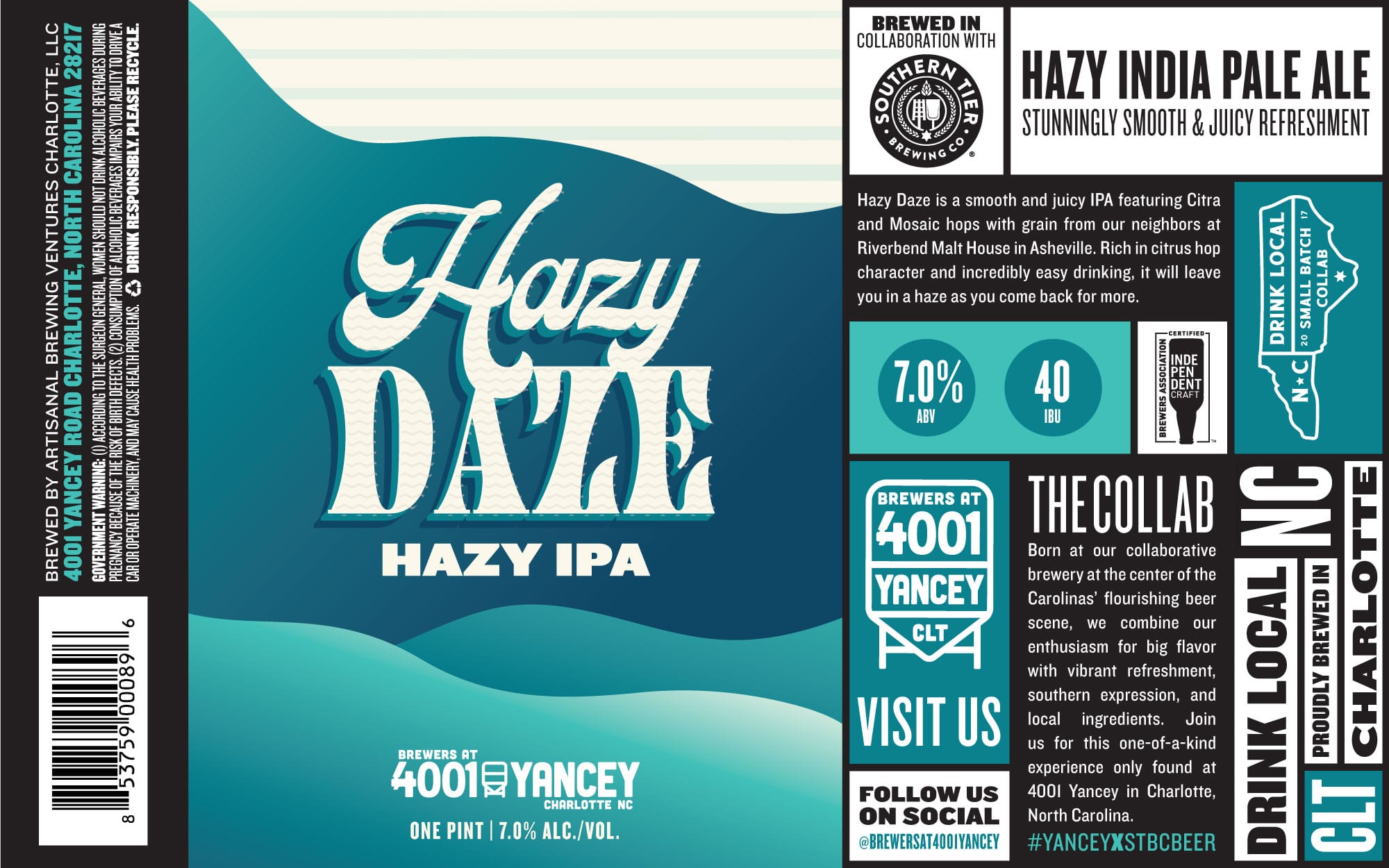 Hazy Daze by Artisanal Beverage Cooperative - beer label