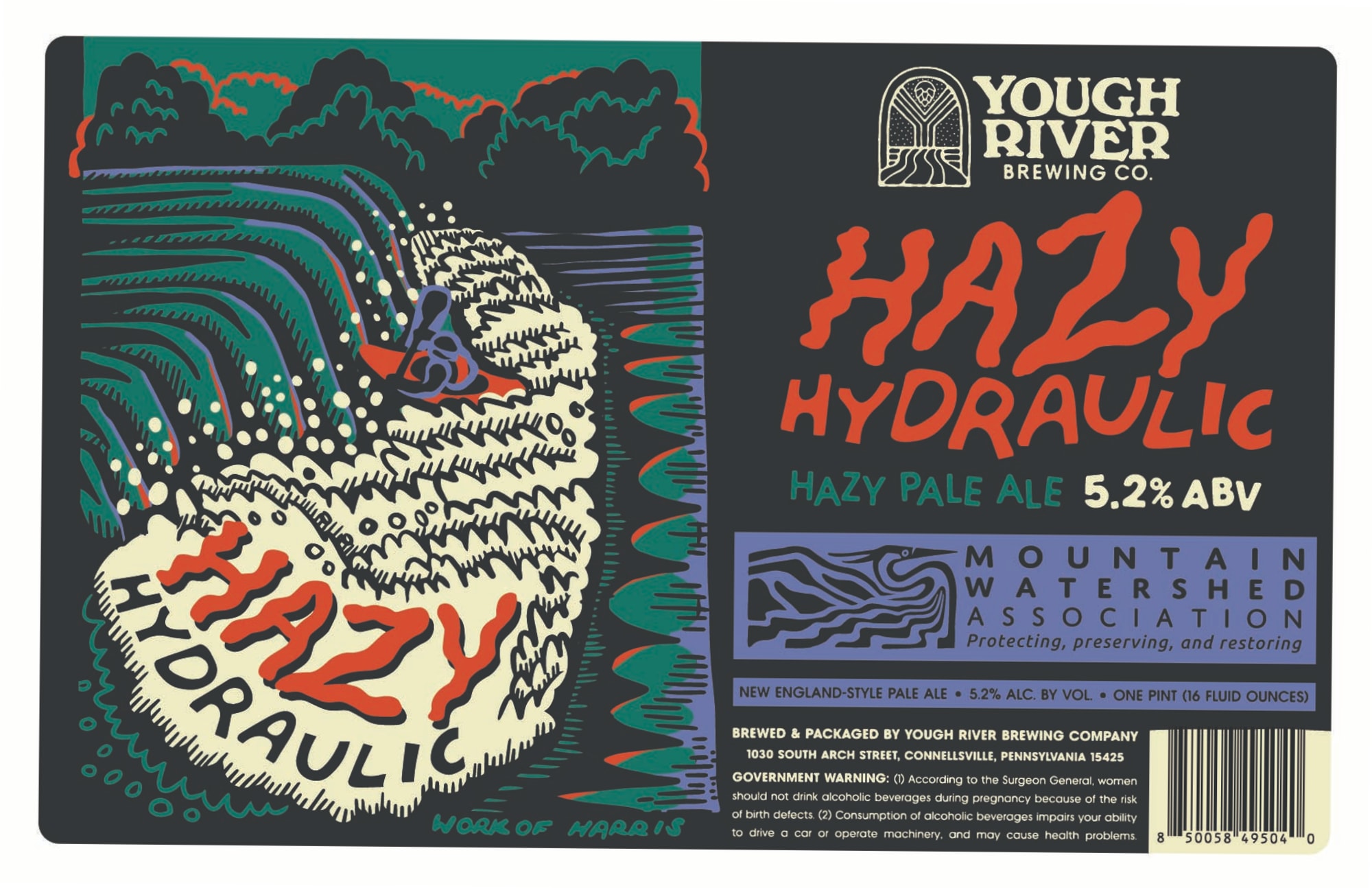 Hazy Hydraulic by Yough River Brewing Co. - beer label