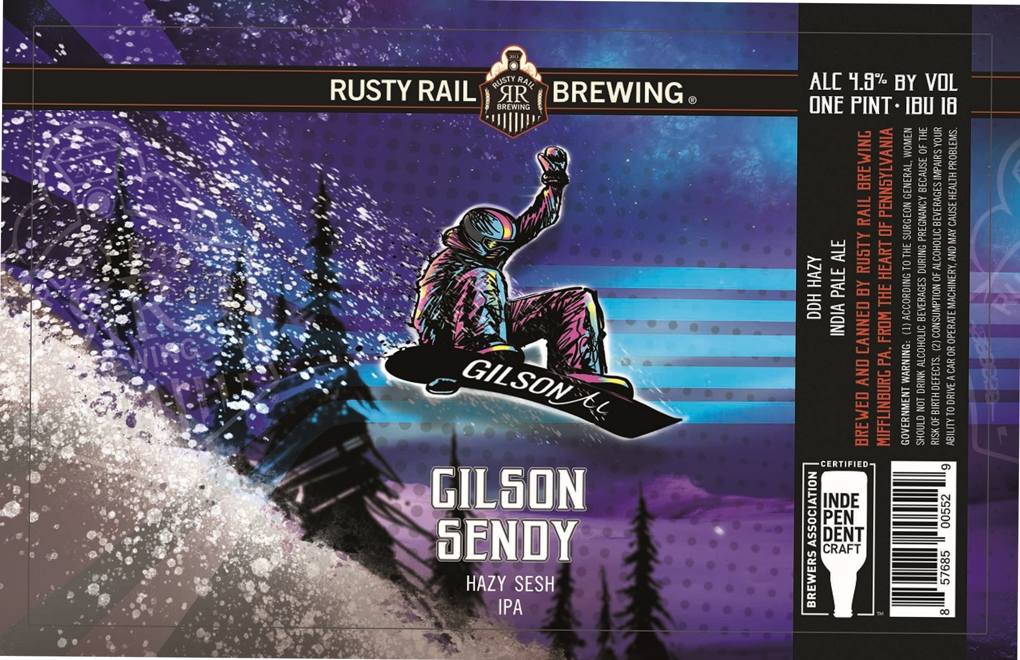 Hazy Sesh by Rusty Rail Brewing - beer label