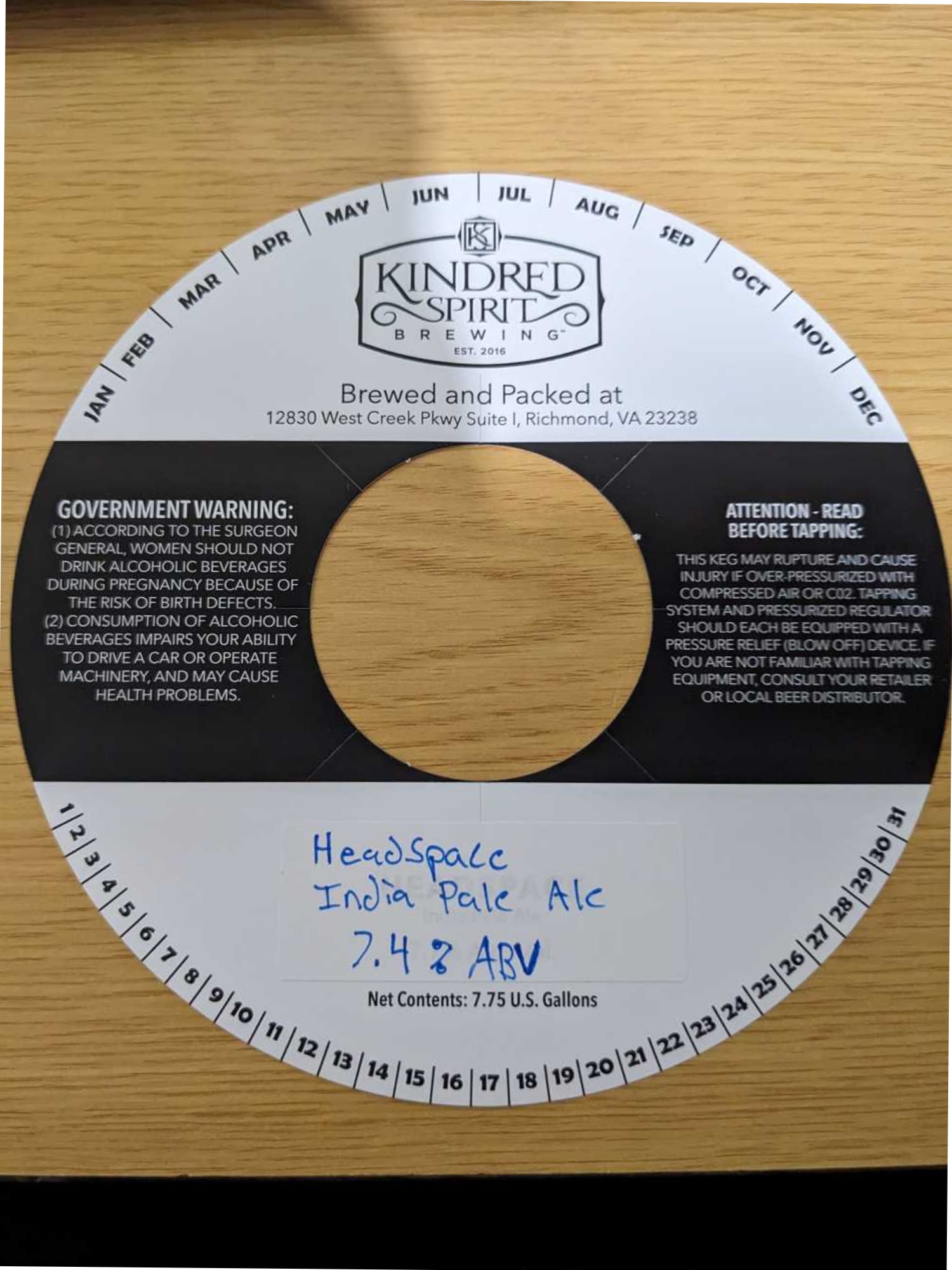 Headspace by Kindred Spirit Brewing - beer label
