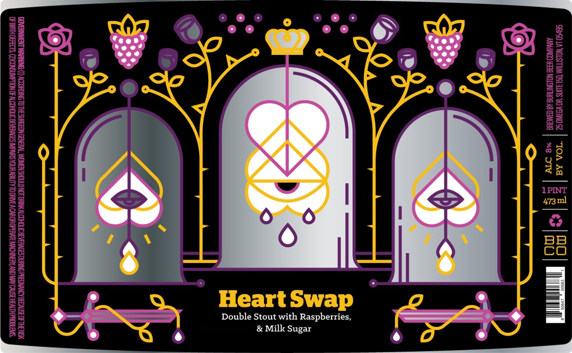 Heart Swap by Burlington Beer Company - beer label