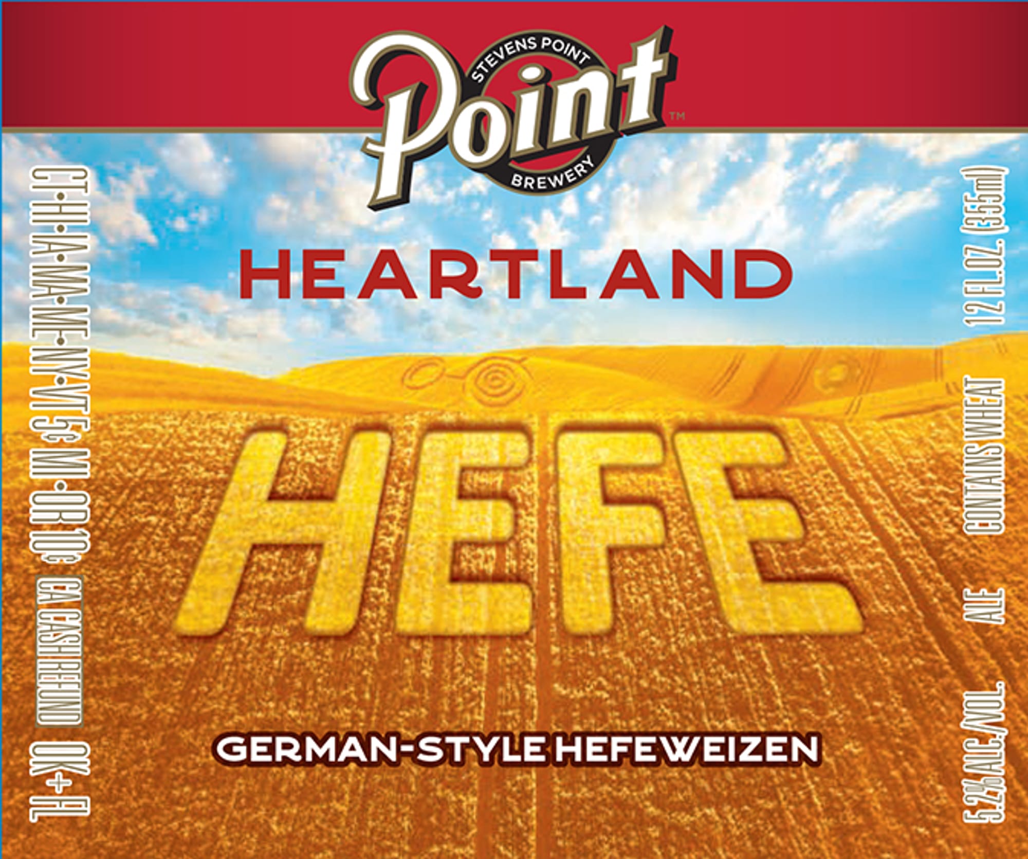 Heartland Hefe by Stevens Point Brewery - beer label