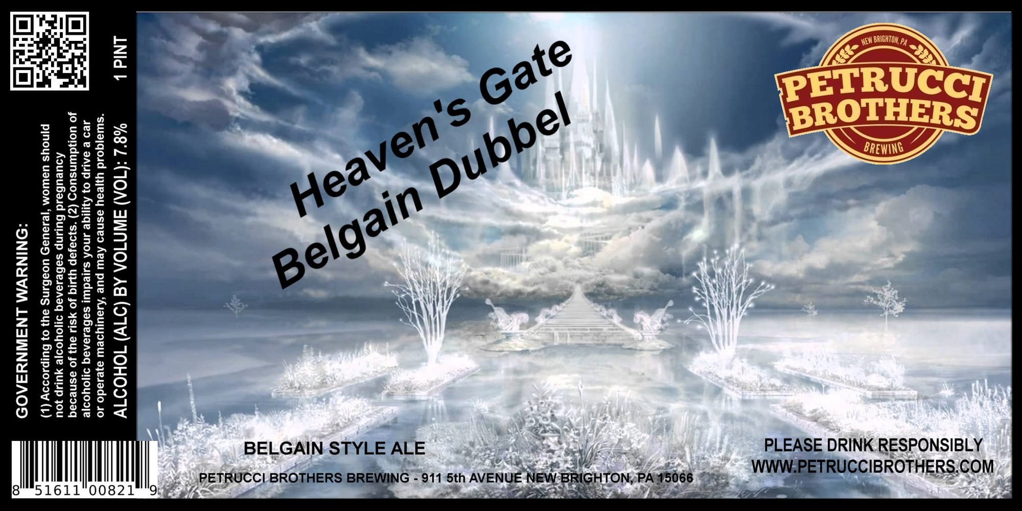 Heaven's Dubbel by Petrucci Brothers Brewing - beer label