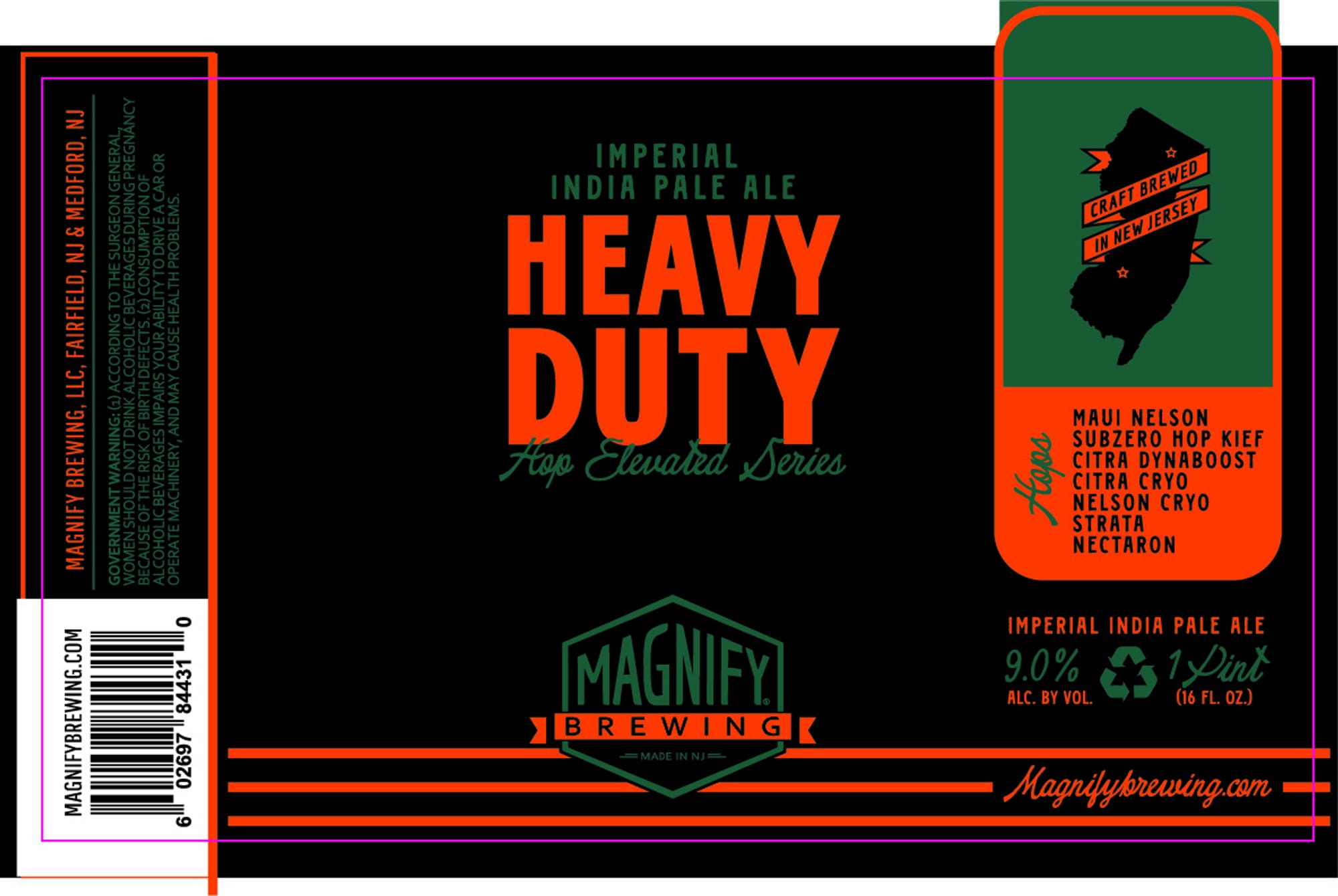 Heavy Duty by Magnify Brewing - beer label