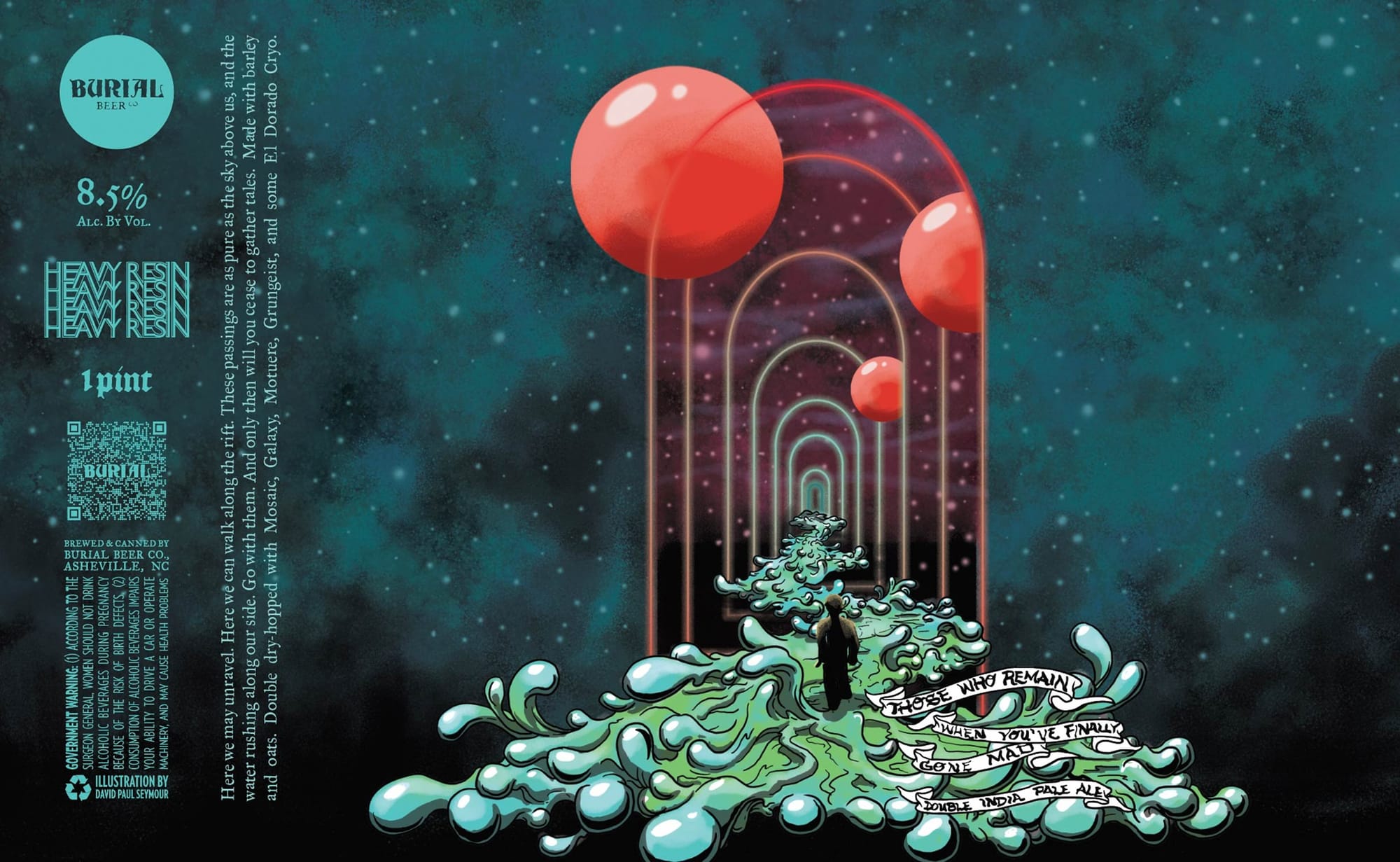 Heavy Resin by Burial Beer Co. - beer label