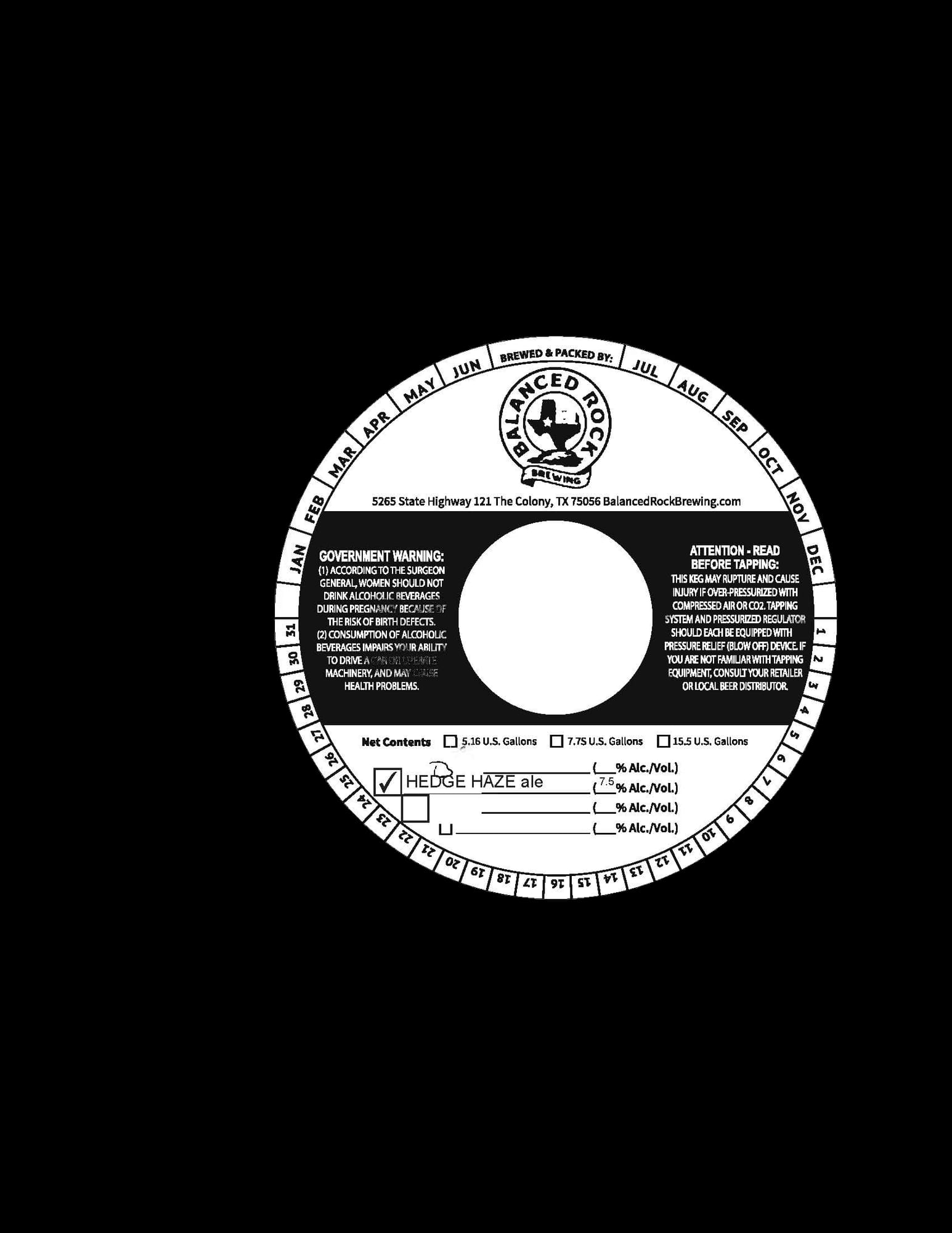 Hedge Haze by Balanced Rock Brewing - beer label