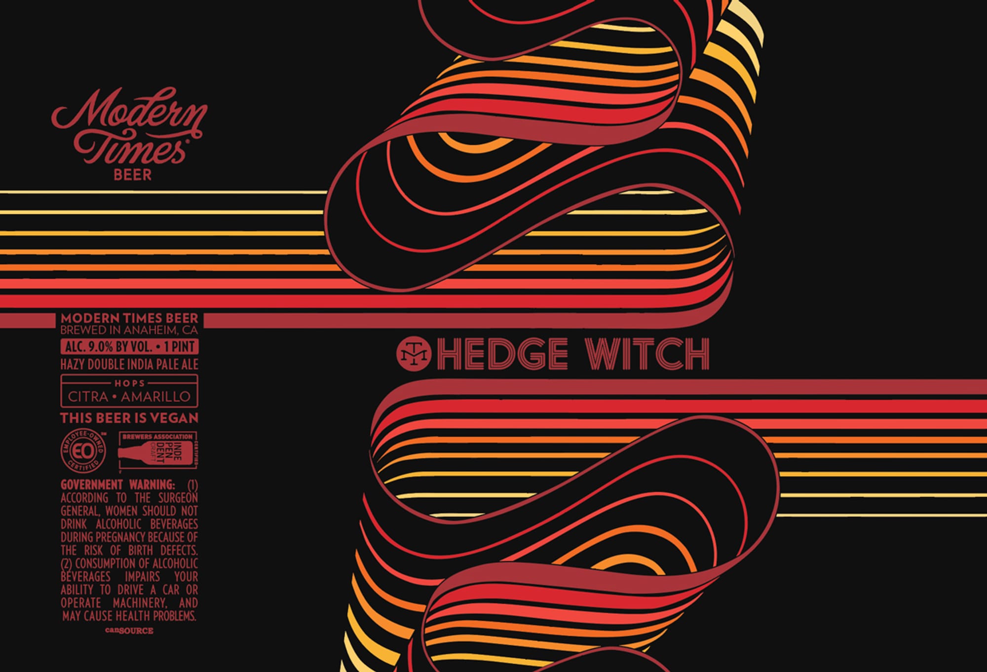 Hedge Witch by Modern Times Beer - beer label