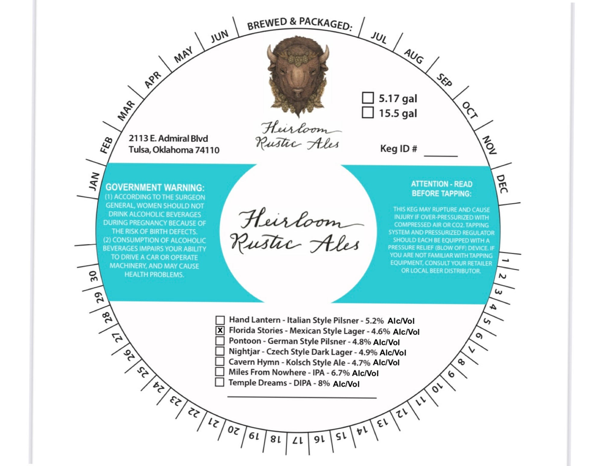 Florida Stories by Heirloom Rustic Ales - beer label