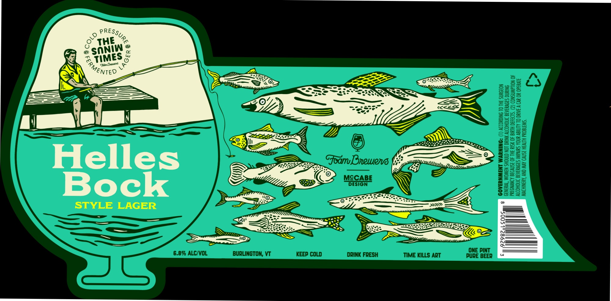 Helles Bock by Foam Brewers - beer label
