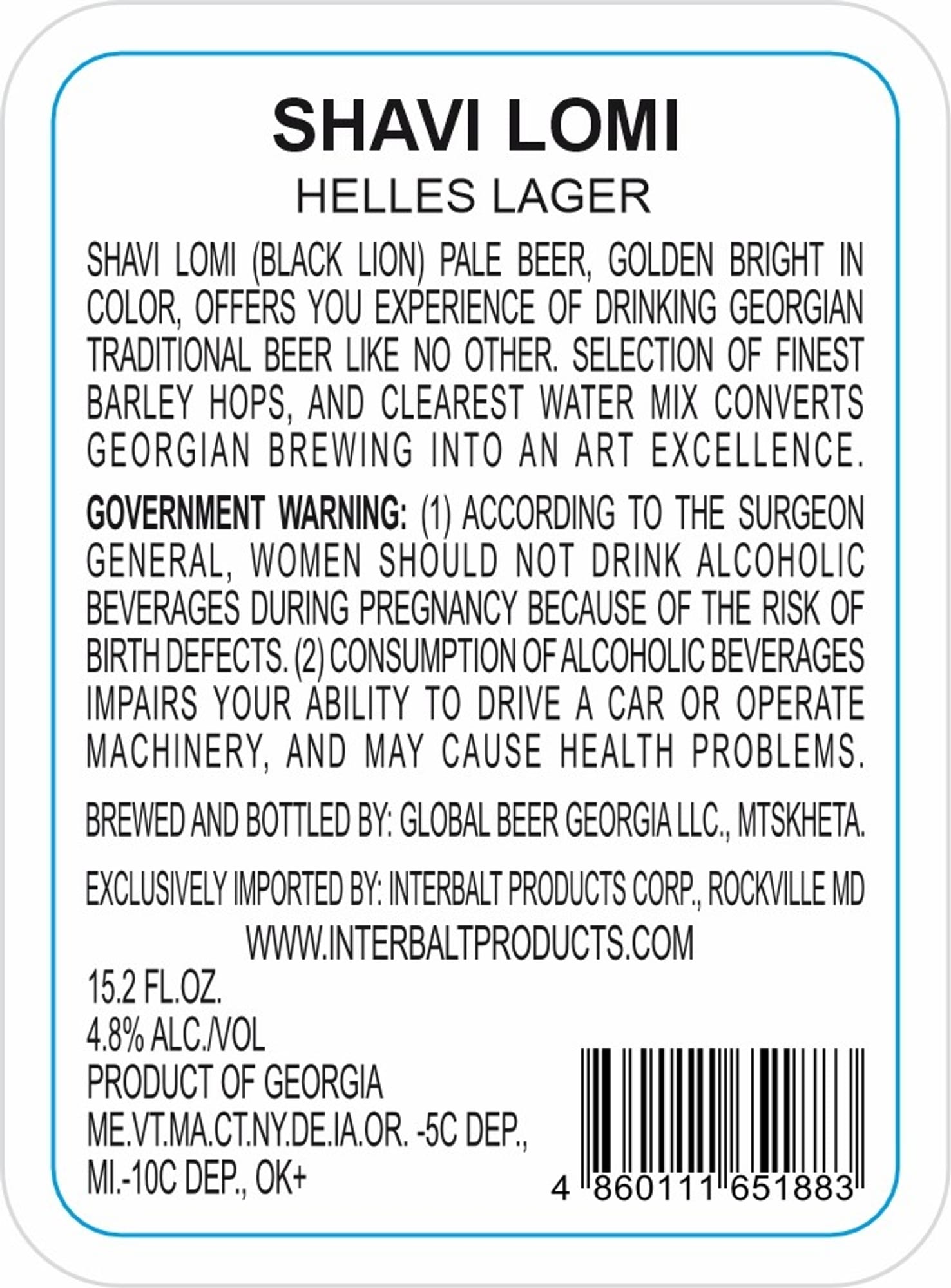 Helles Lager by Shavi Lomi - beer label