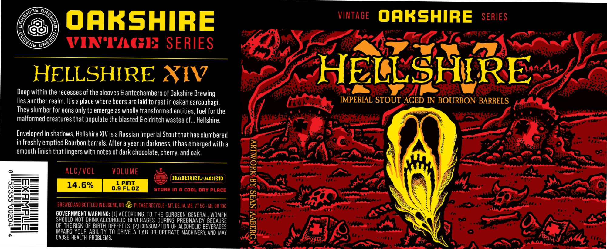Hellshire XIV by Oakshire Brewing - beer label