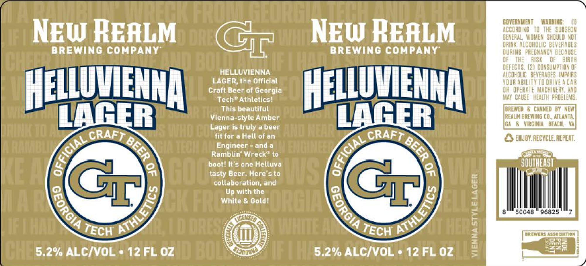 Helluvienna Lager by New Realm Brewing Company - beer label