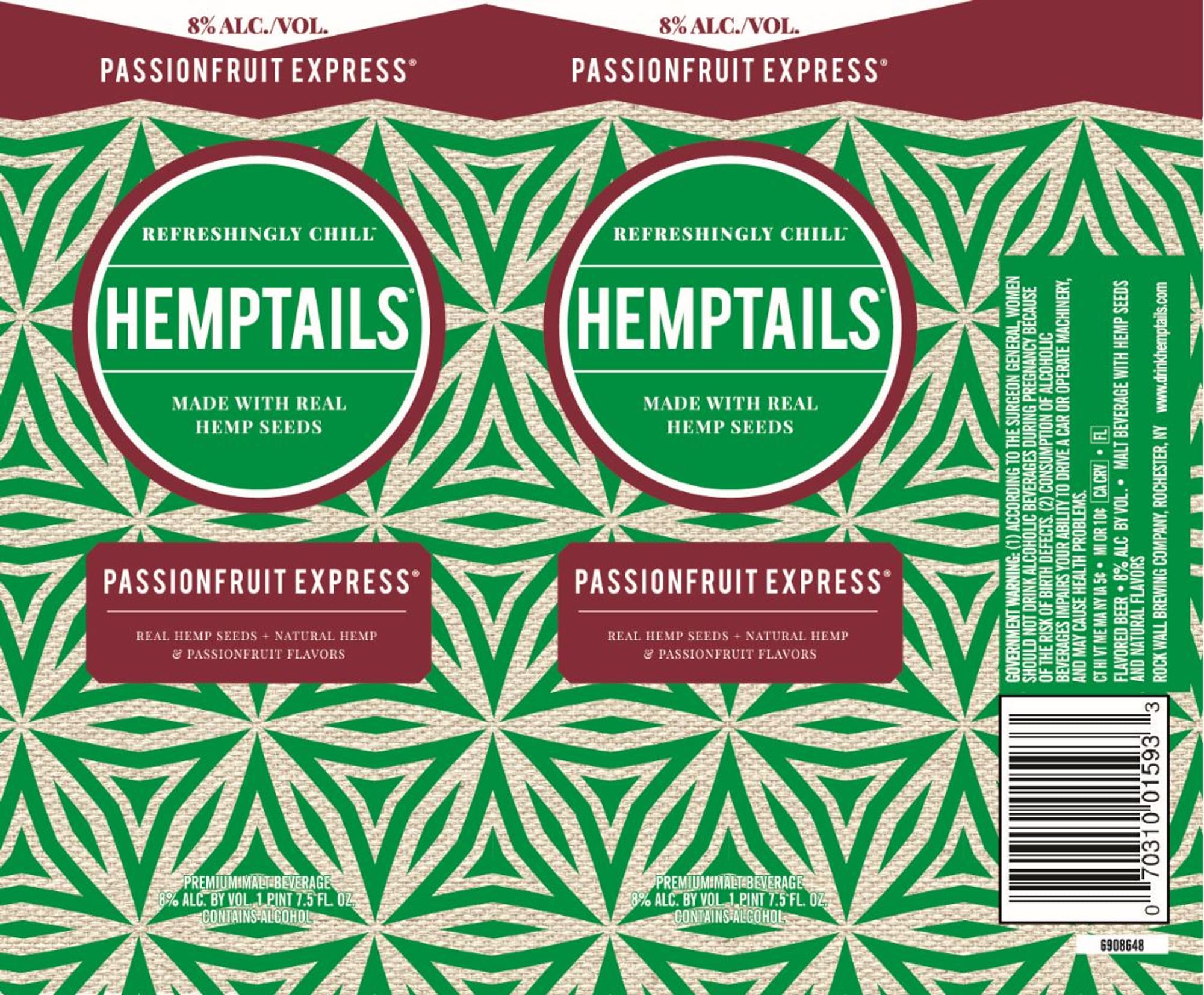 Hemptails Passionfruit Express by Rockwell Brewing Company - beer label