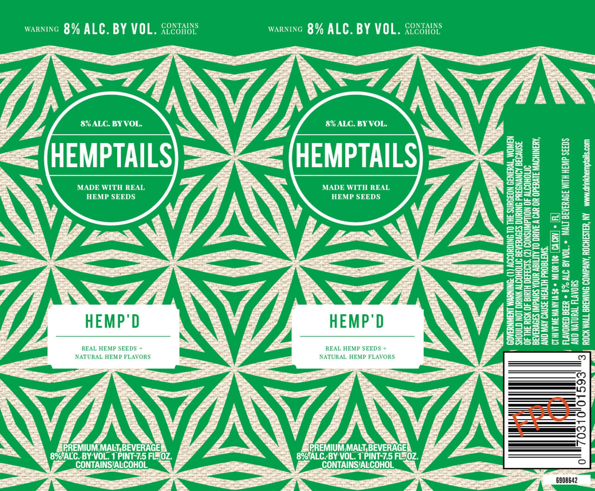 Hemptails by Rock Wall Brewing Company - beer label