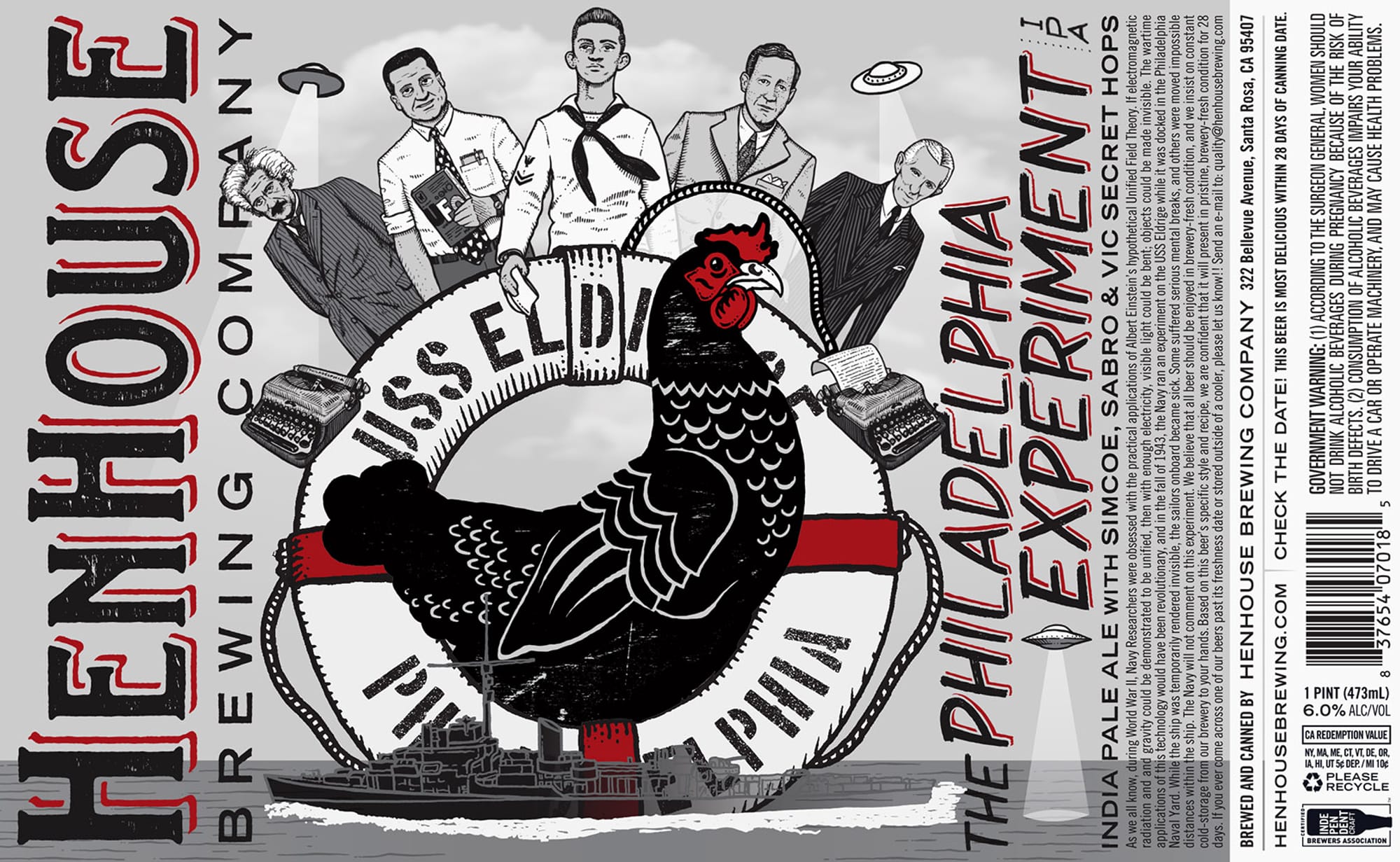 Hop Experiment #3 by Henhouse Brewing Company - beer label