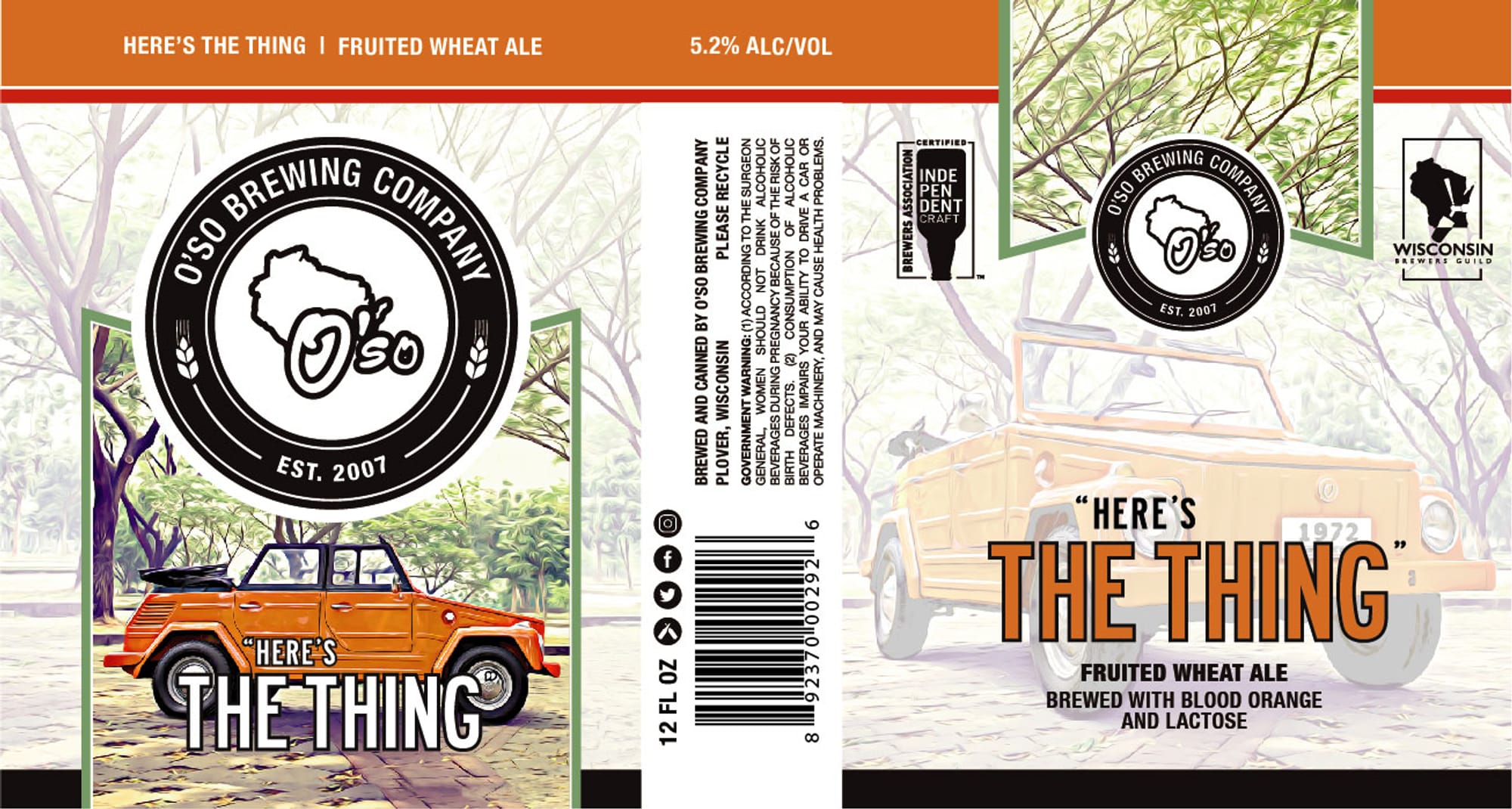 Here’s The Thing by O’so Brewing Company - beer label