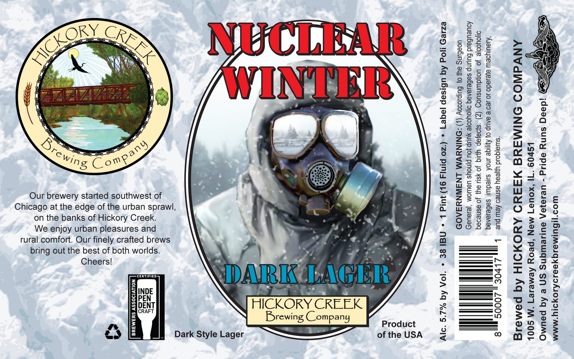 Nuclear Winter by Hickory Creek Brewing Company - beer label