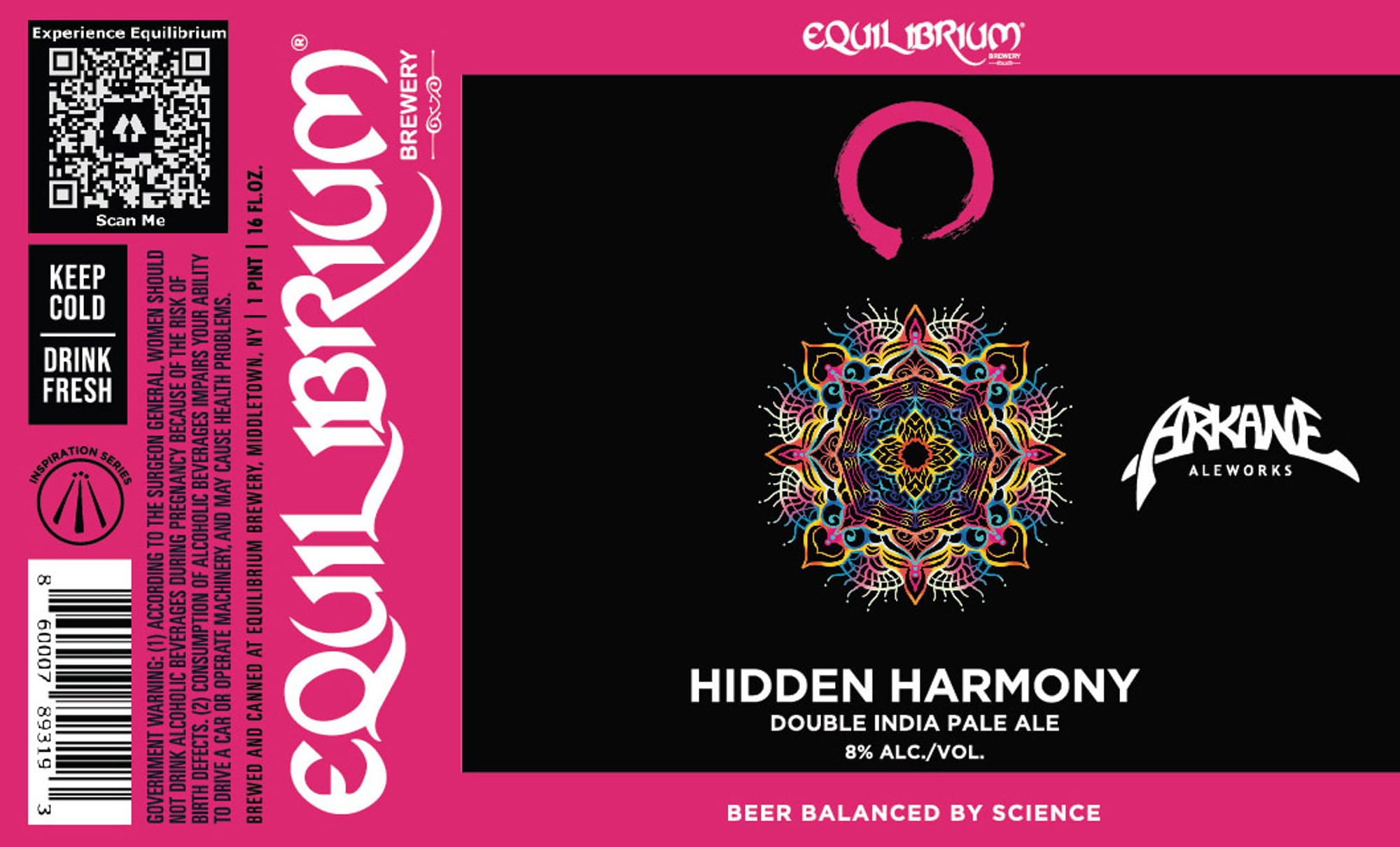 Hidden Harmony by Equilibrium Brewery - beer label