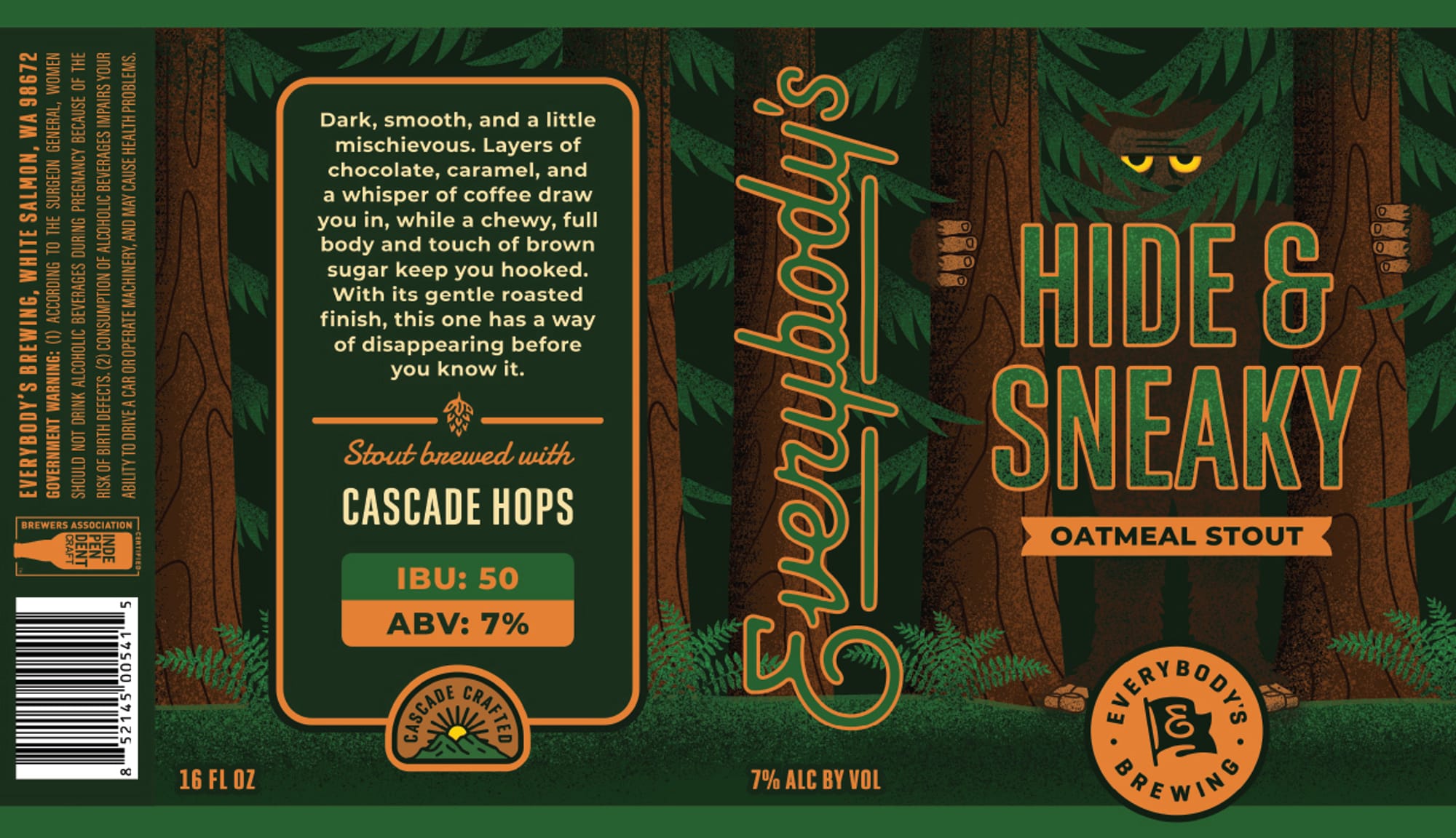 Hide & Sneaky by Everybody’s Brewing - beer label