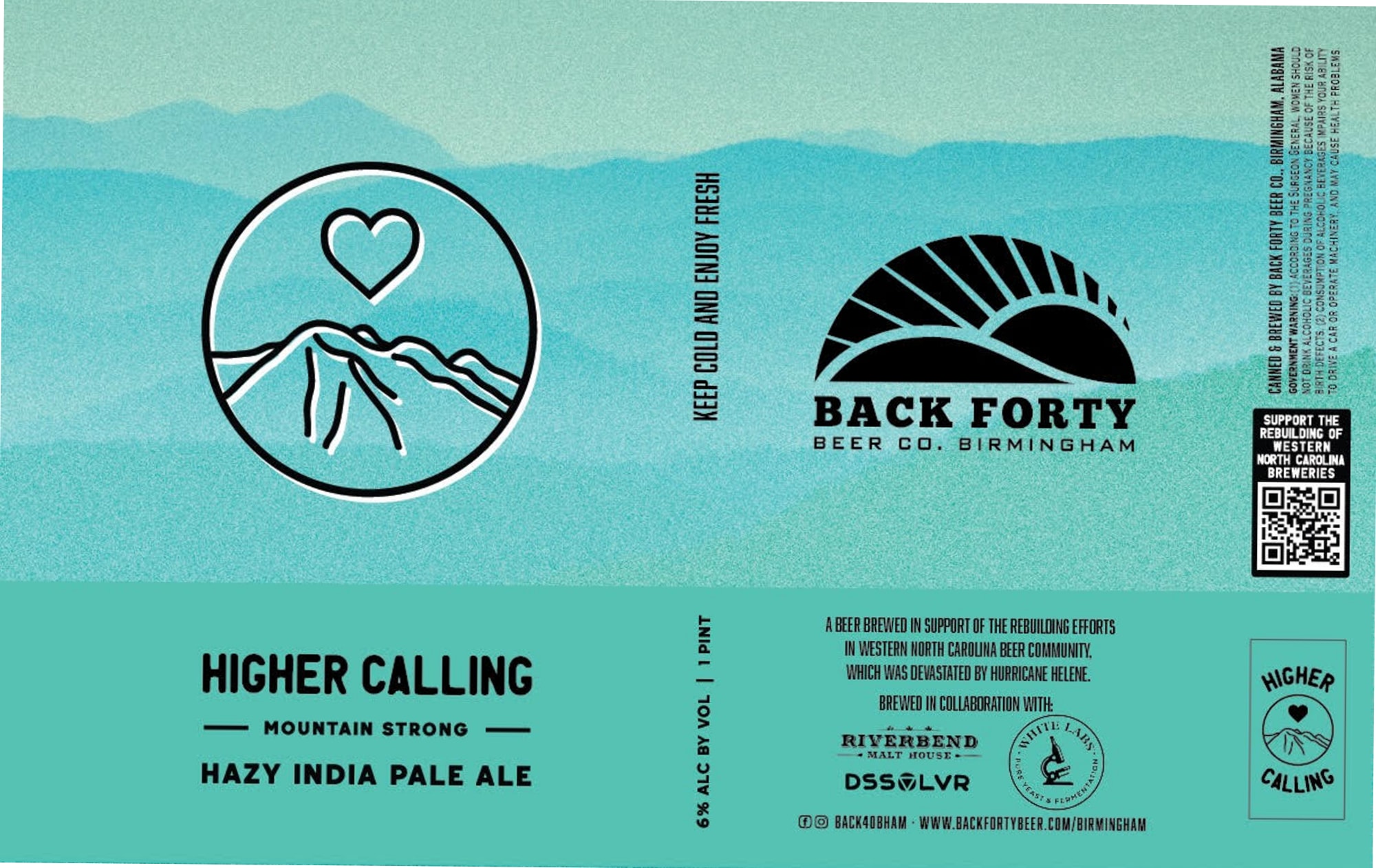 Higher Calling by Back Forty Beer Co. - beer label