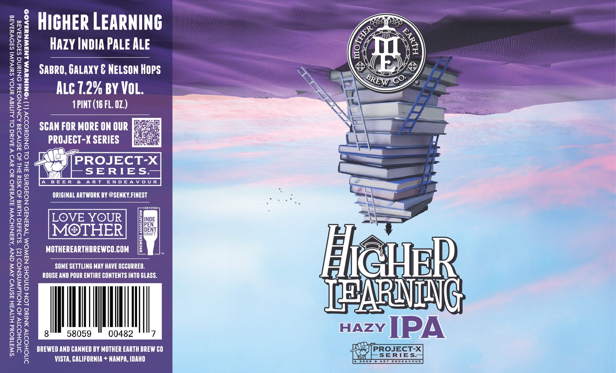 Higher Learning by Mother Earth Brew Co. - beer label