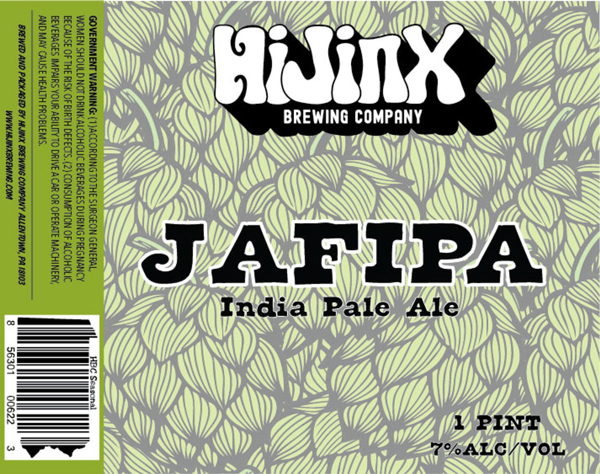 Jafipa by Hijinx Brewing Company - beer label