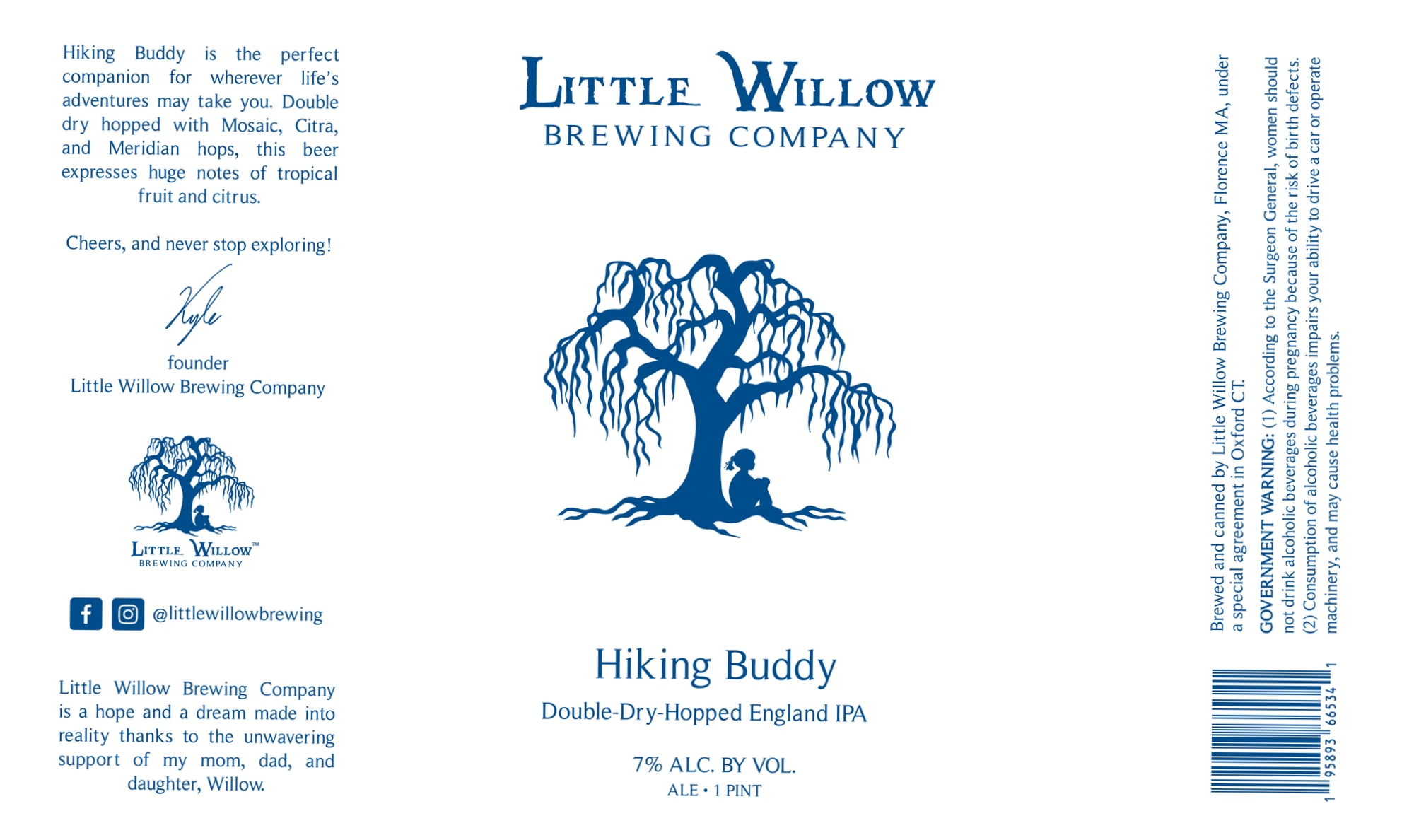 Hiking Buddy by Little Willow Brewing Company - beer label