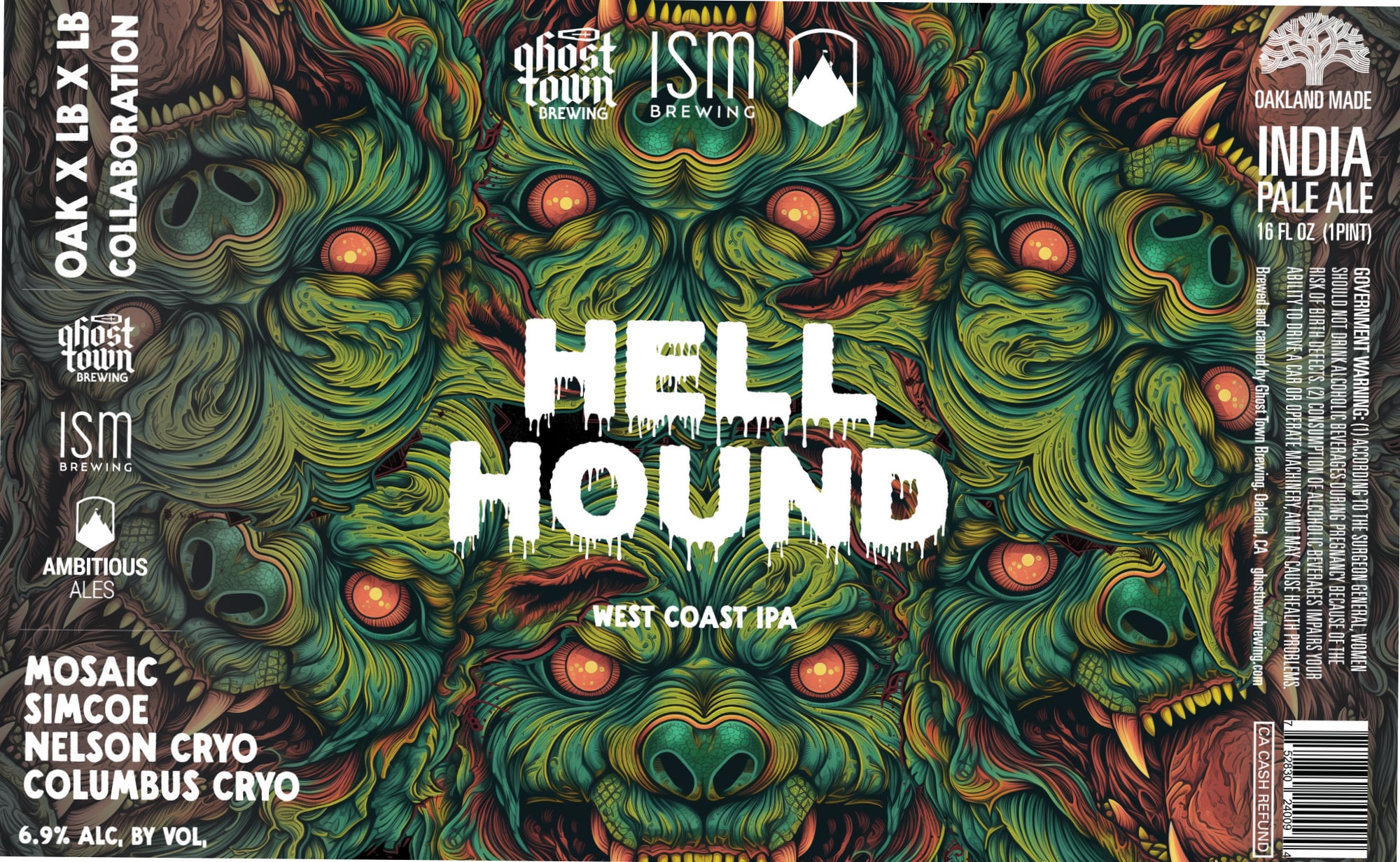 Hill Hound by Ghost Town Brewing - beer label
