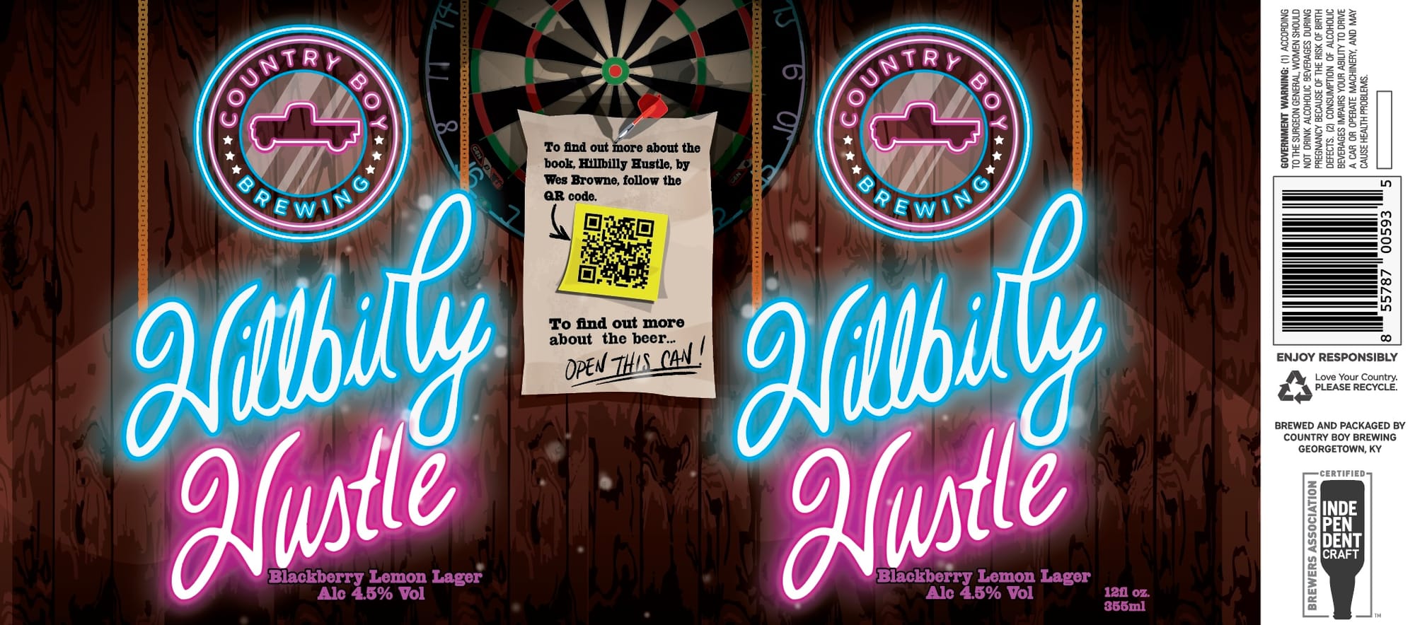Hillbilly Hustle by Country Boy Brewing - beer label