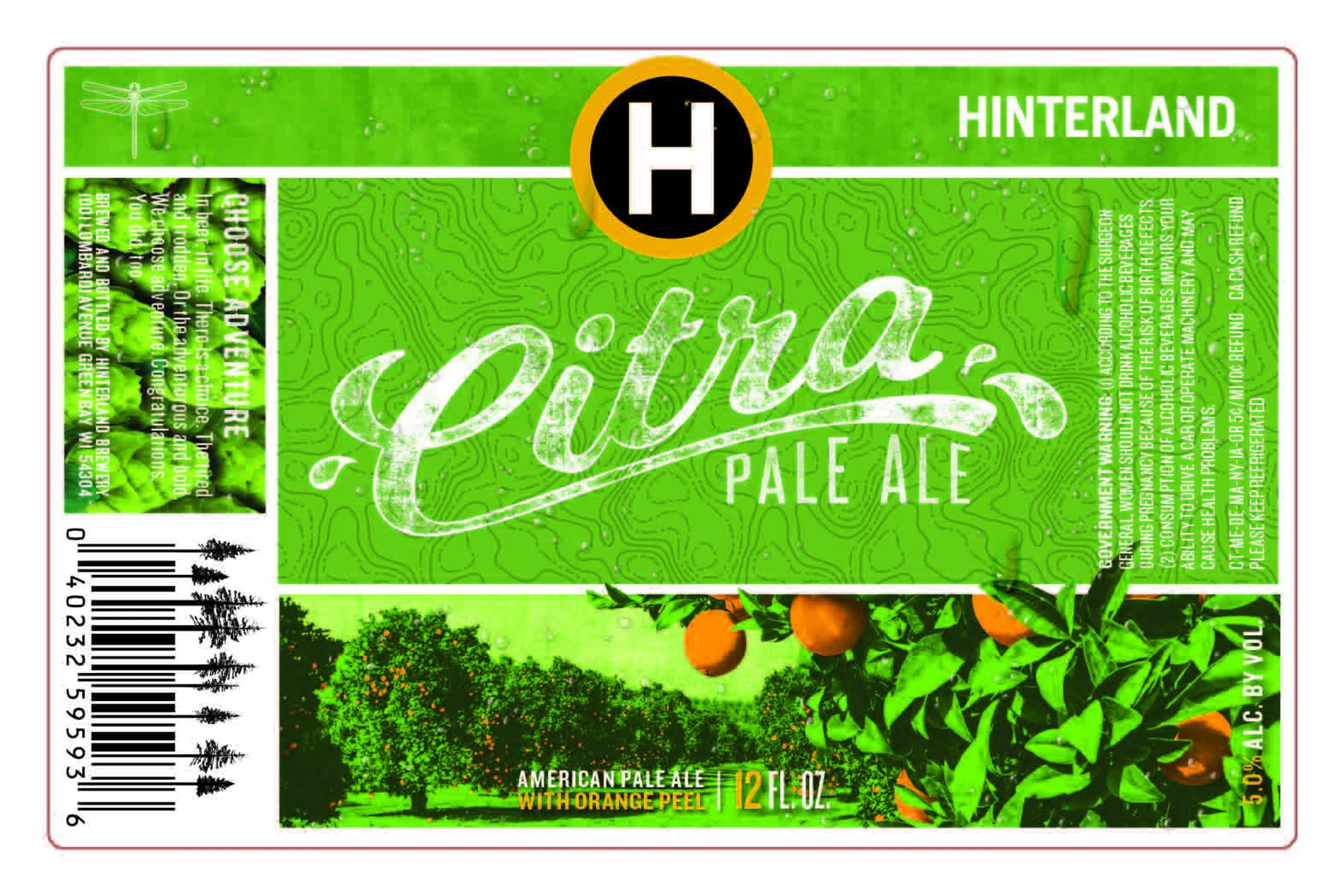 Petra Pale Ale by Hinterland Brewery - beer label