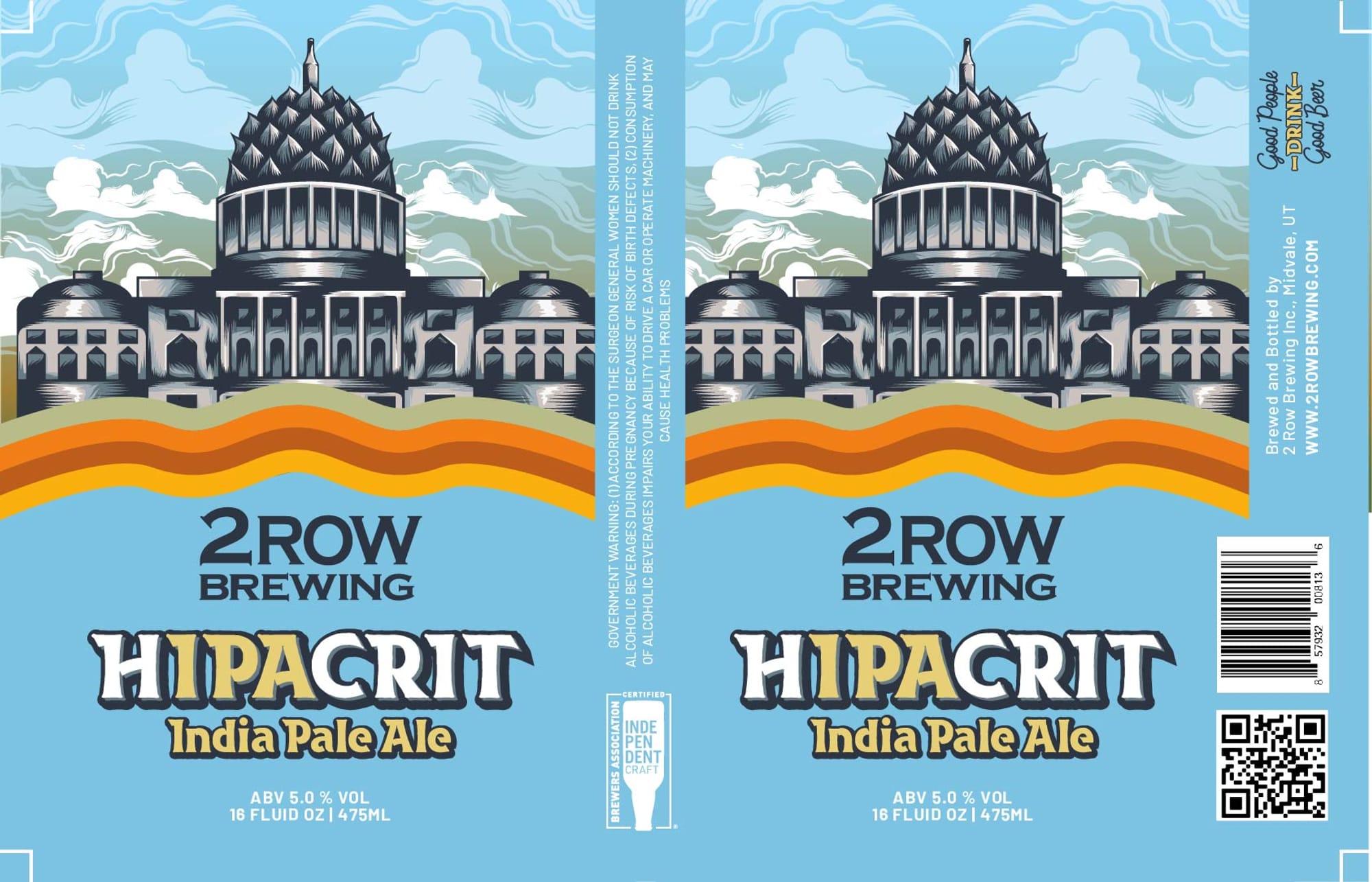Hipacrit by 2 Row Brewing - beer label