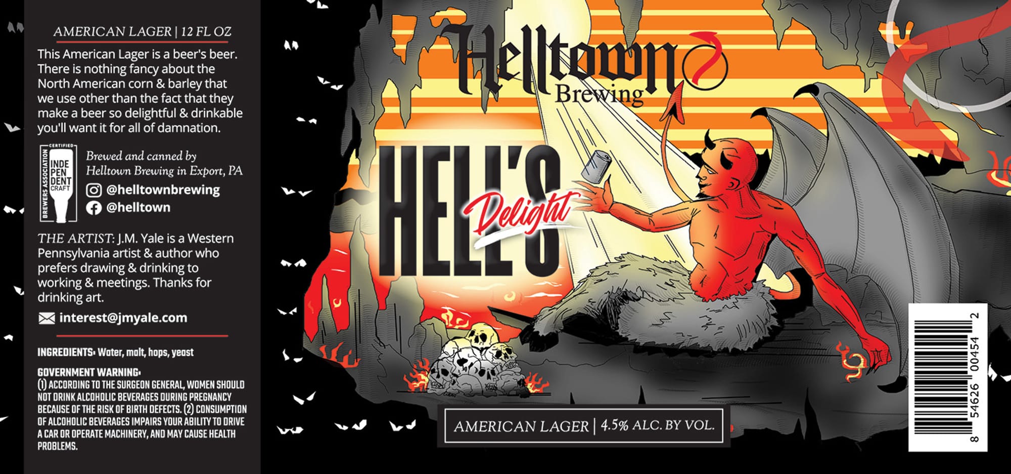 Hello’s Delight by Helltown Brewing - beer label